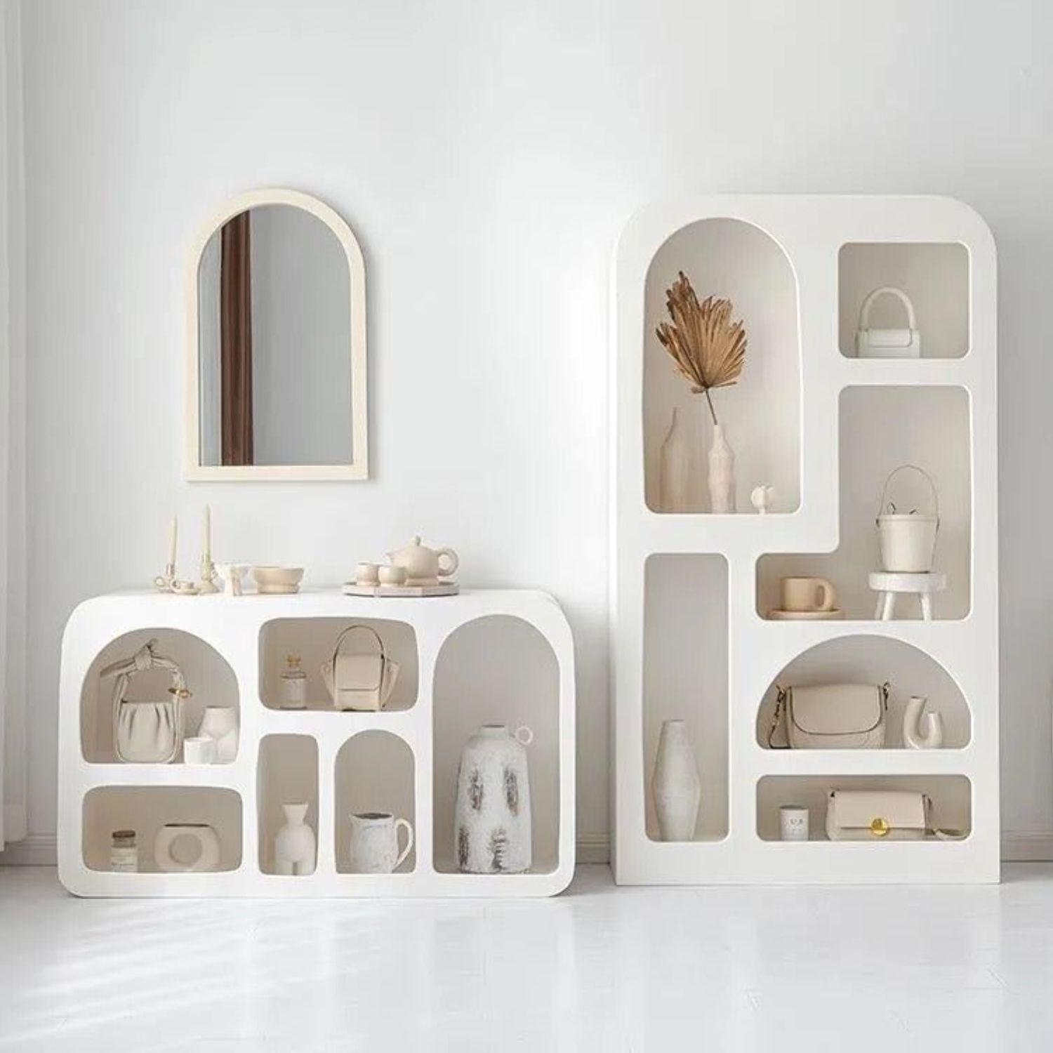 Aparador Organizador Geométrico Bogen Marfil Mediano-2