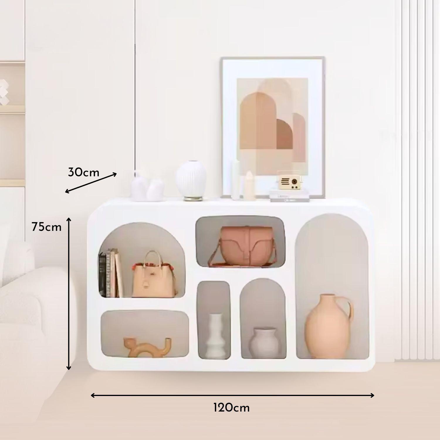 Aparador Organizador Geométrico Bogen Marfil Mediano-6