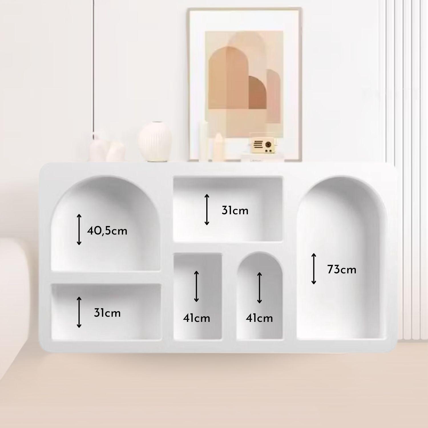 Aparador Organizador Geométrico Bogen Marfil Mediano-7