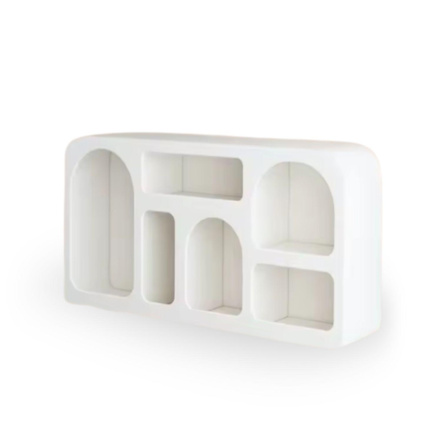 Aparador Organizador Geométrico Bogen Marfil Mediano-9