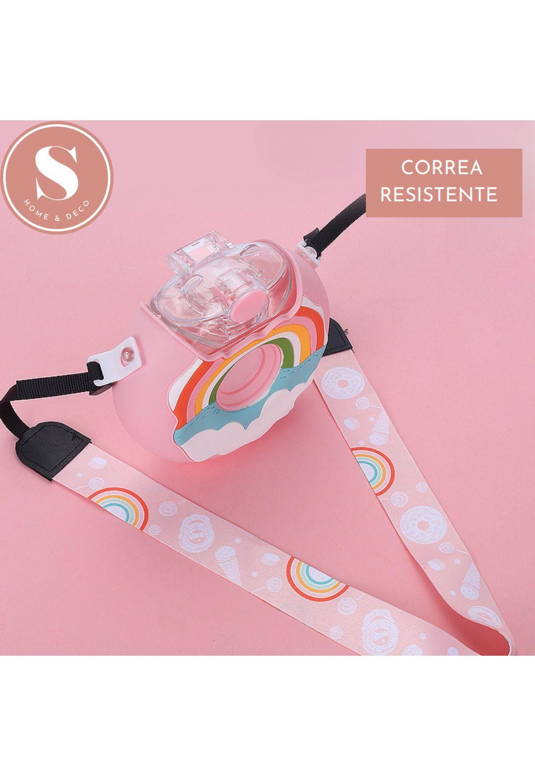 Botella Antiderrame Niño Infantil Donuts 380 ml Naranja-5