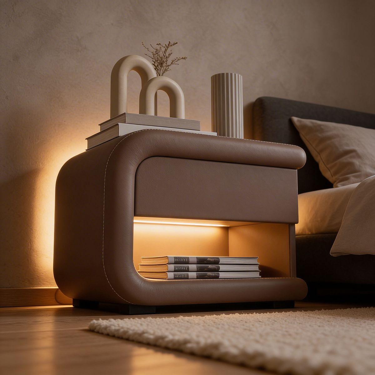 Velador Mocha Mousse Izquierdo Ecocuero-7