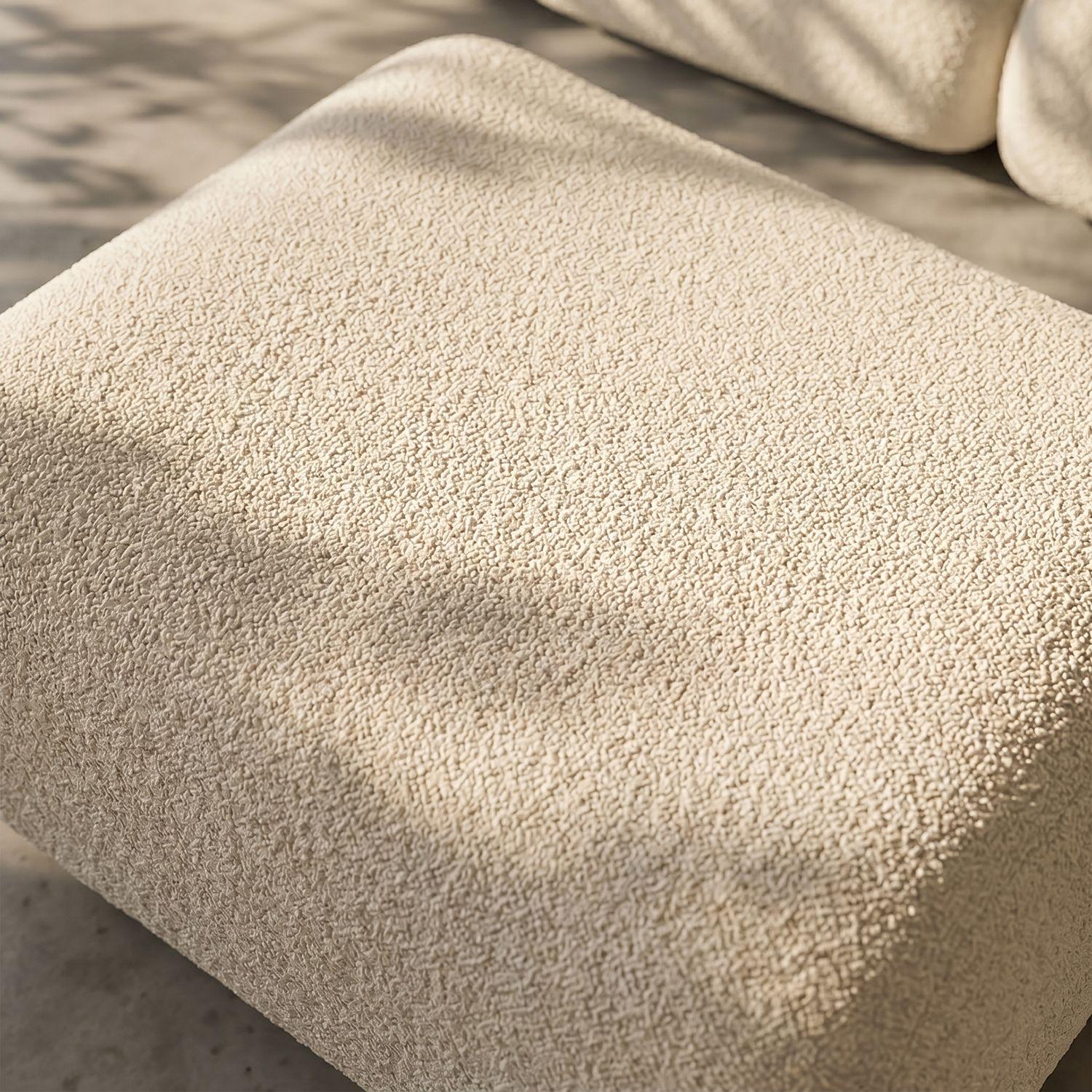 Sofá puff con apoyapiés Dune beige-8