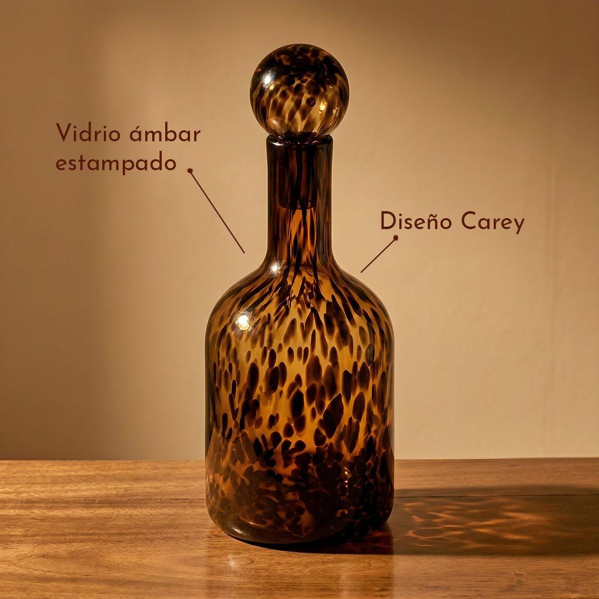 Botella Decantador Carey Animal Print de Vidrio 36 cm-3