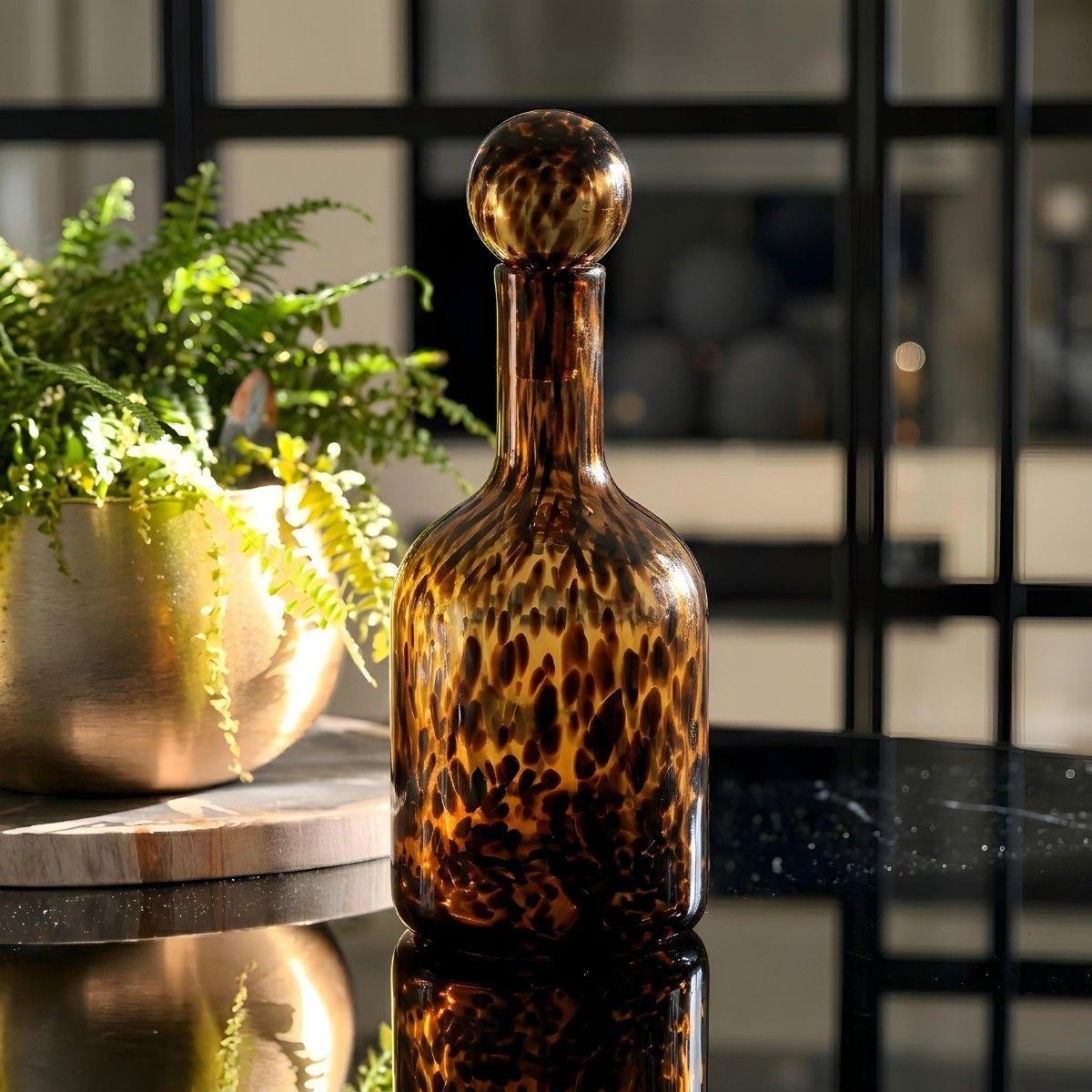 Botella Decantador Carey Animal Print de Vidrio 36 cm-5