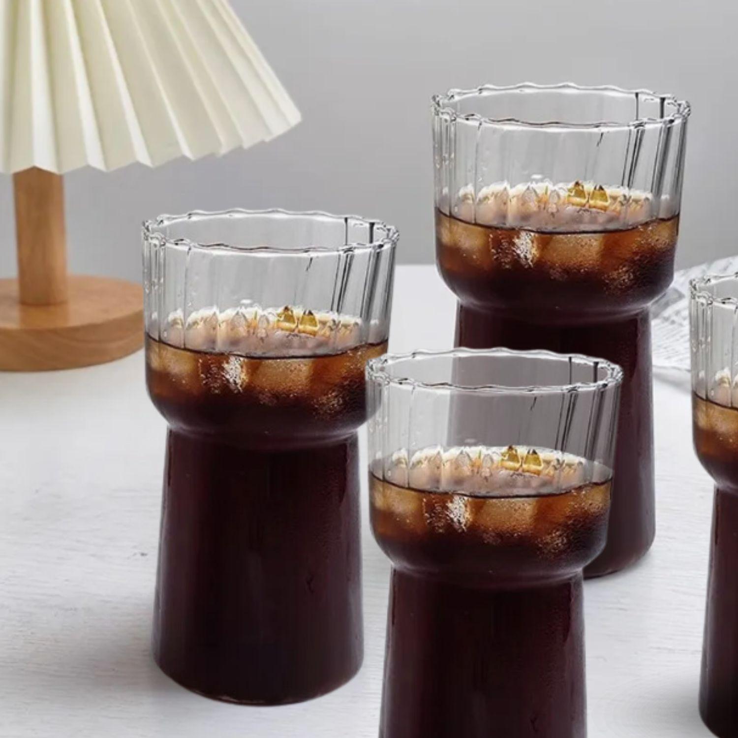 Set 4 Vasos Estriado Alto 590ml-2