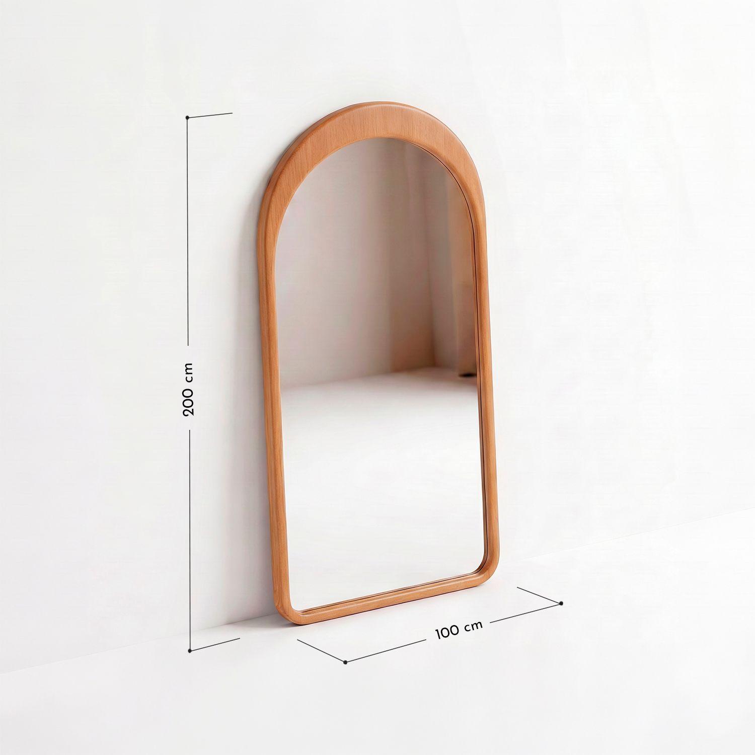 Espejo Arco Gaia Color Roble Cuerpo Entero 100x200cm-2