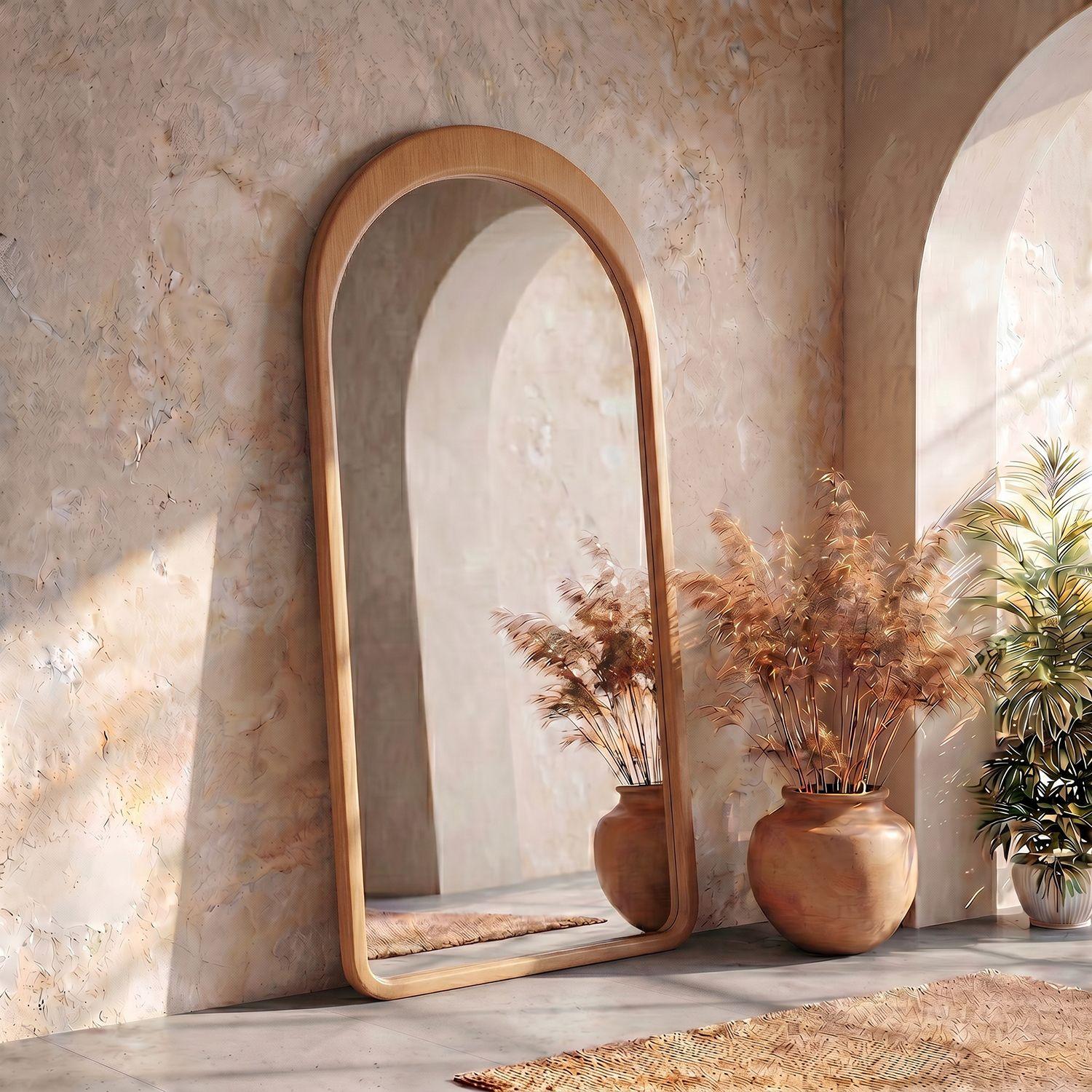 Espejo Arco Gaia Color Roble Cuerpo Entero 100x200cm-6