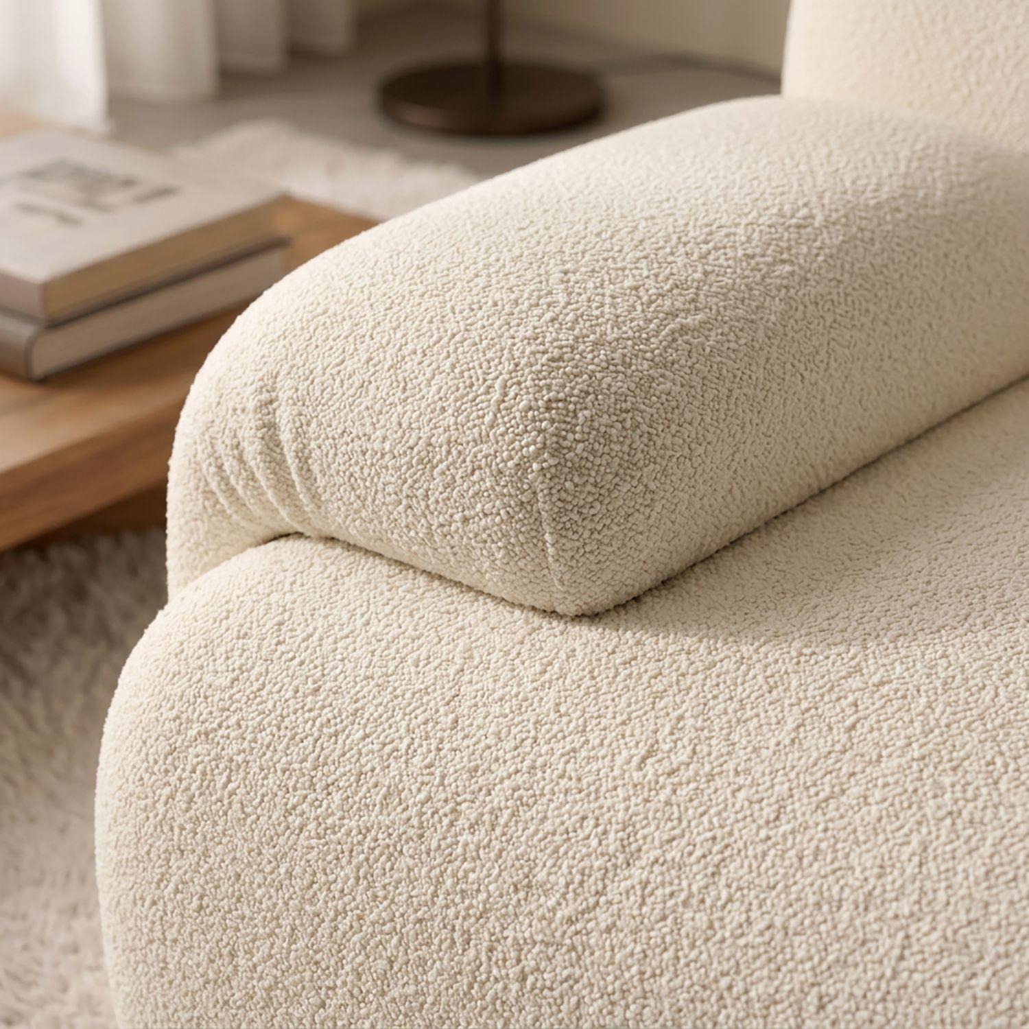 Sofá Moderno de 2 Cuerpos Beige Modelo Dune-9