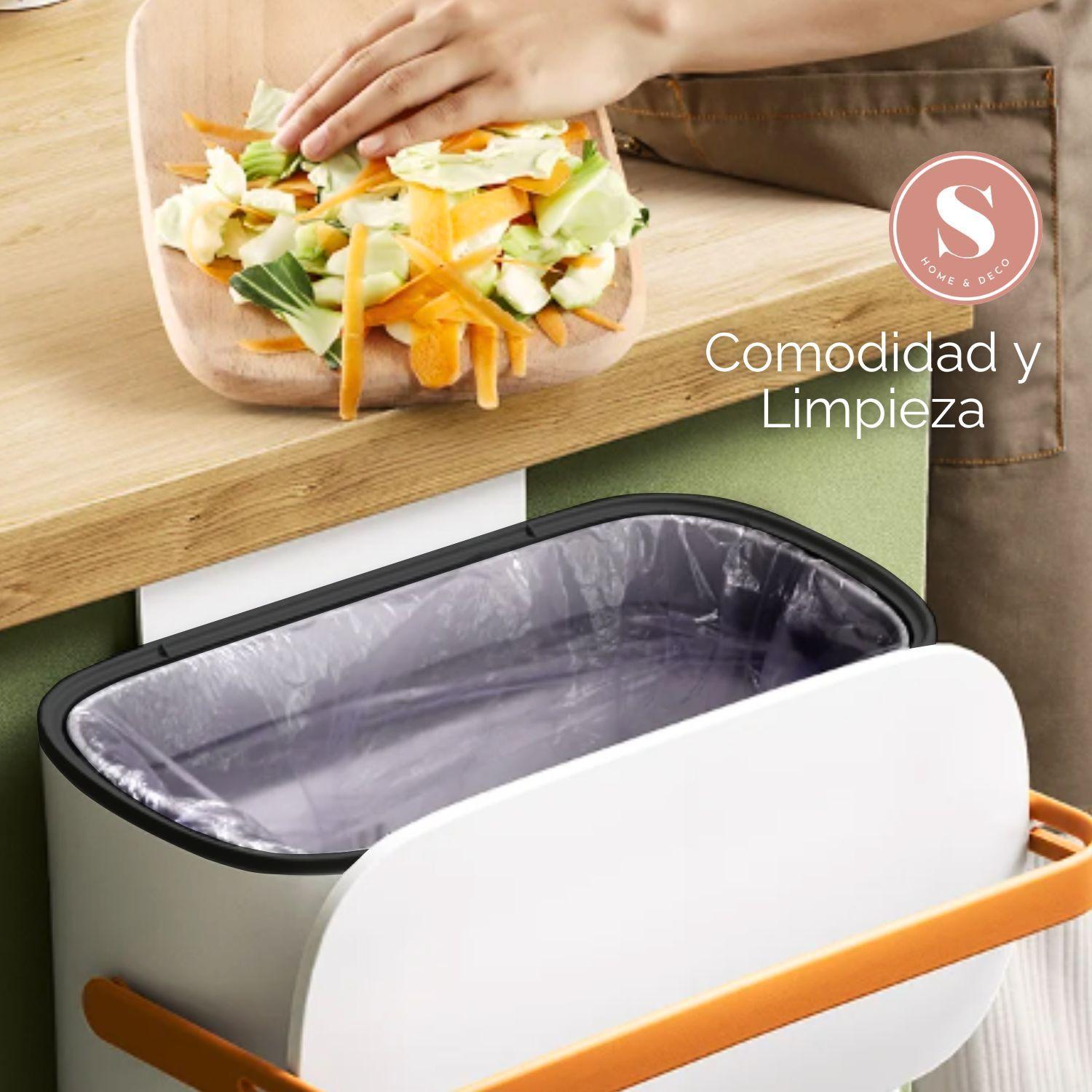 Basurero Papelera Colgante De Cocina Blanco-3