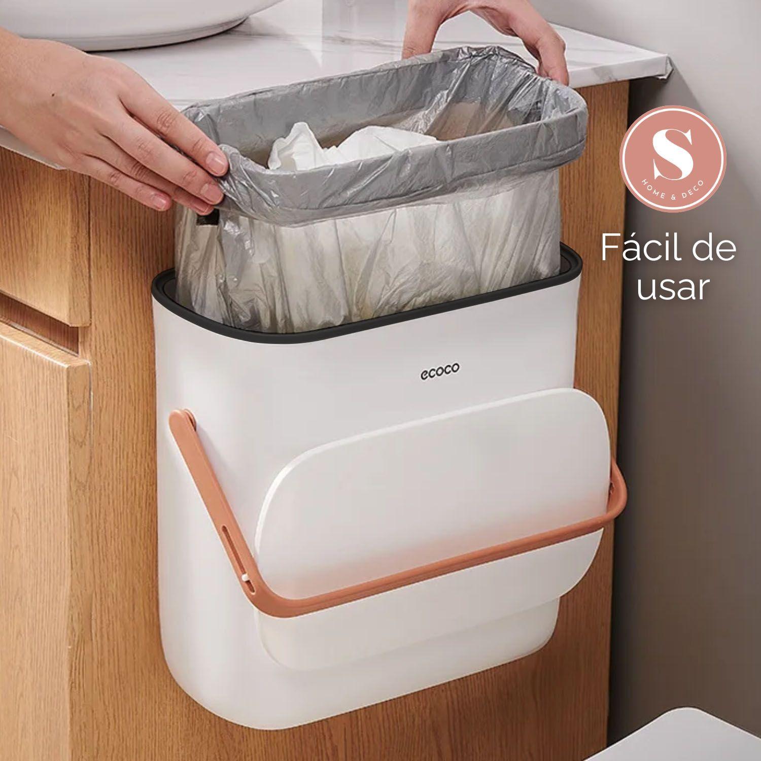 Basurero Papelera Colgante De Cocina Blanco-4