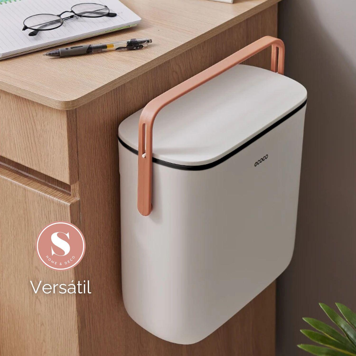 Basurero Papelera Colgante De Cocina Blanco-5