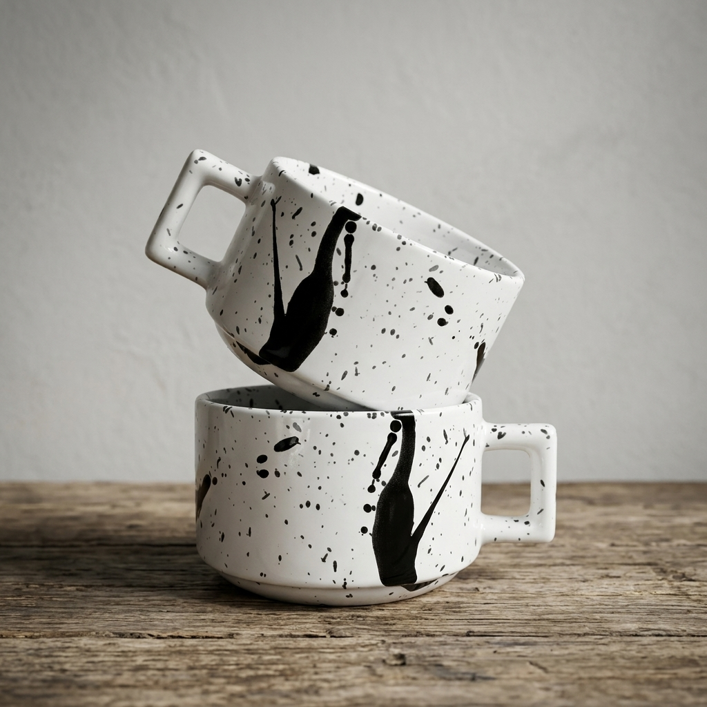 Taza de cerámica Cow Paint de 250 ml-4