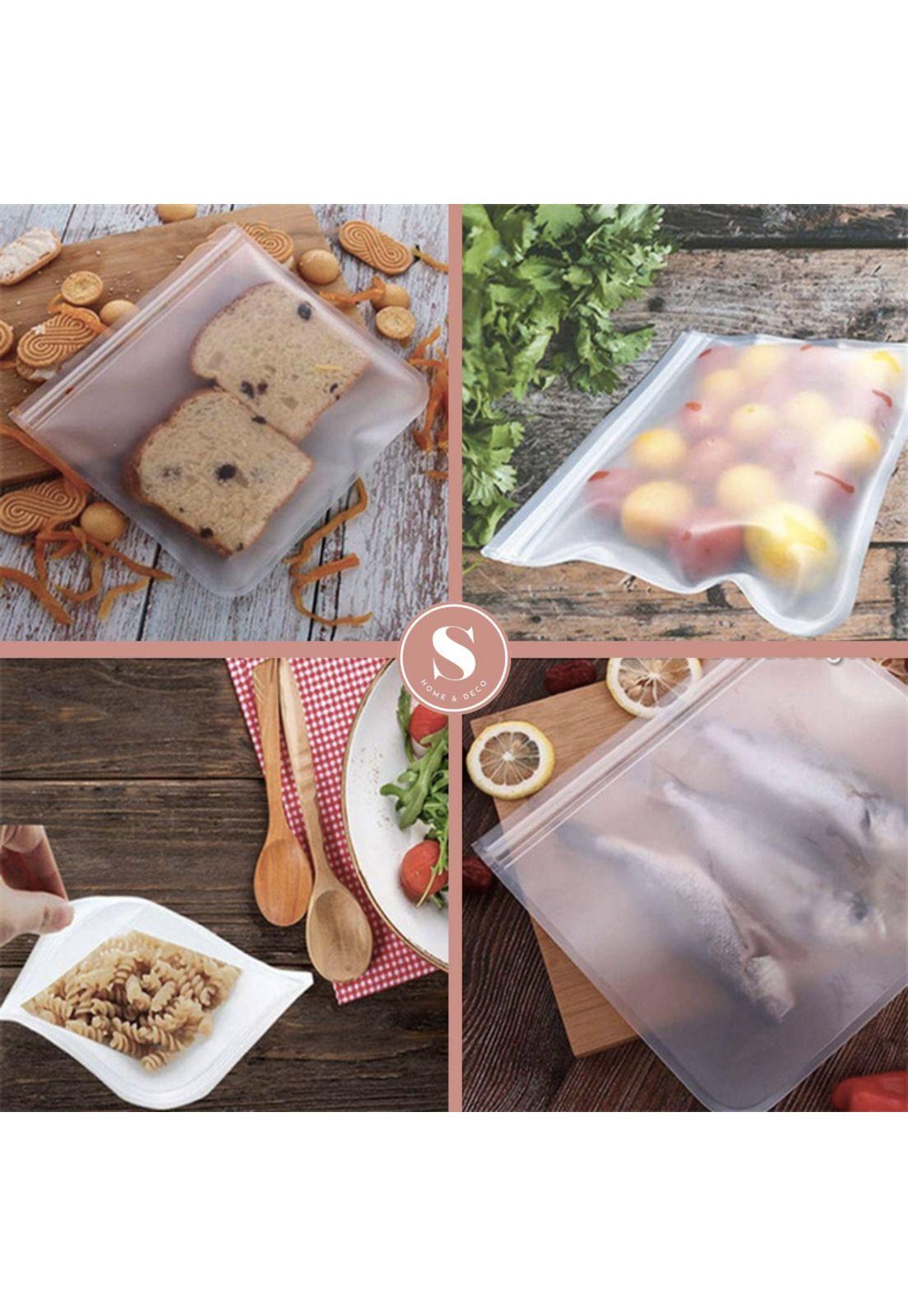 Pack De 3 Bolsas Herméticas De Silicona Para Alimentos-6