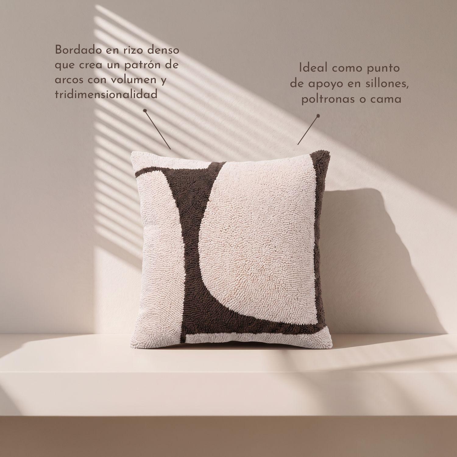 Cojín Cuadrado Texturizado Moka 45x45 cm-3