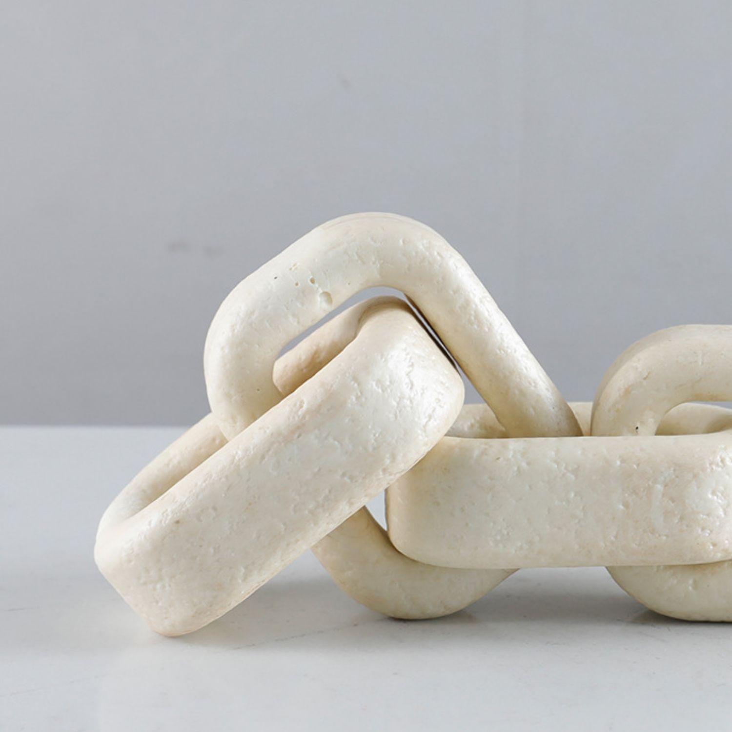 Eslabones Decorativos Adorno Cadena Beige-3