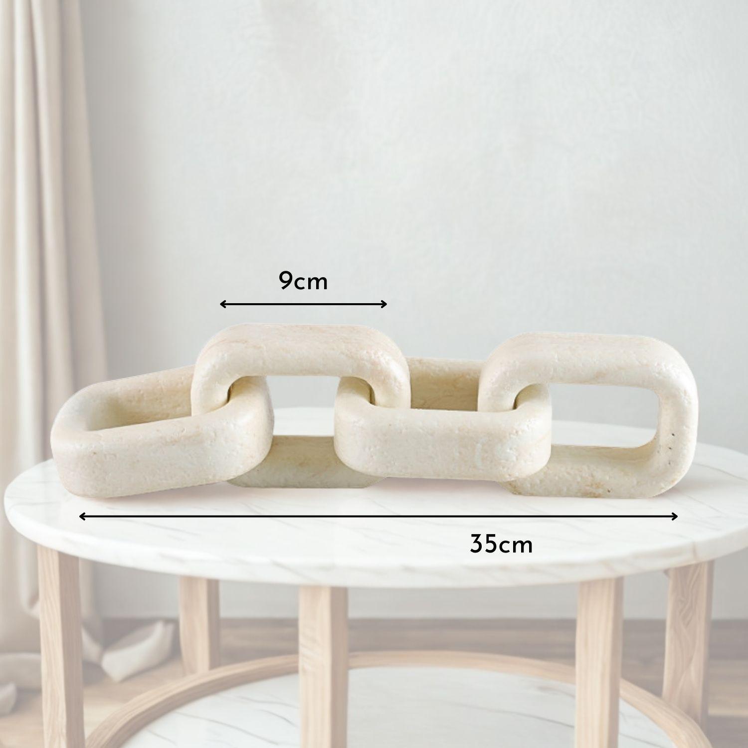 Eslabones Decorativos Adorno Cadena Beige-4