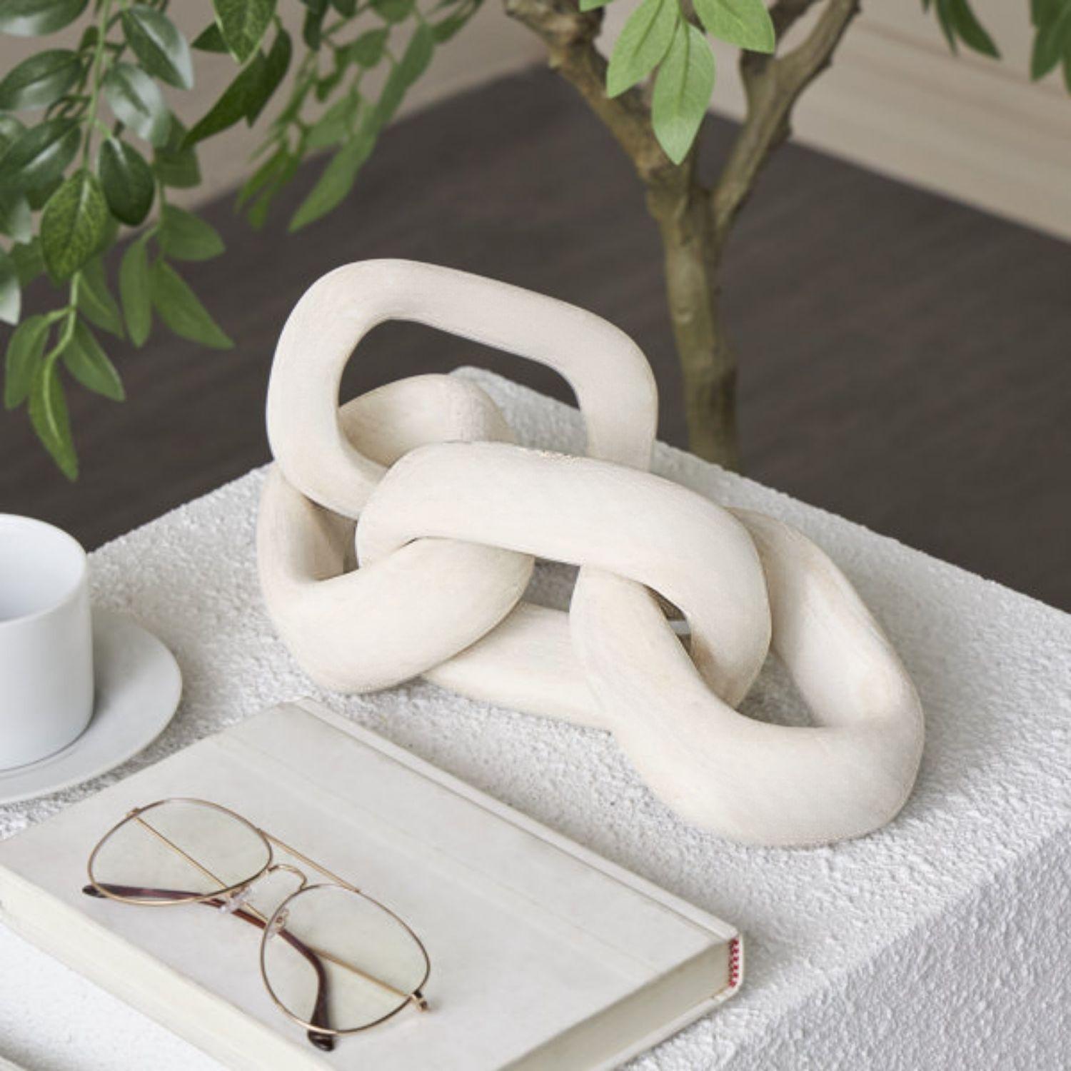 Eslabones Decorativos Adorno Cadena Beige-6