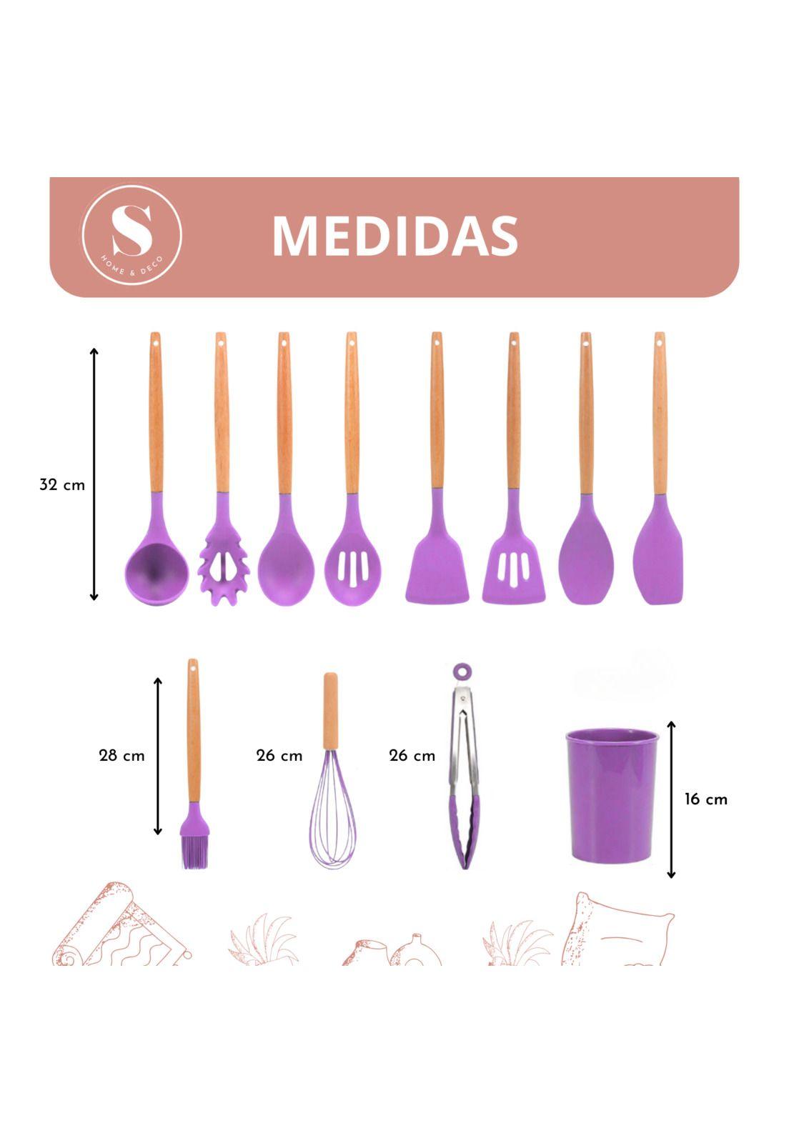 Set 11 Utensilios De Cocina Antiadherentes De Silicona-5