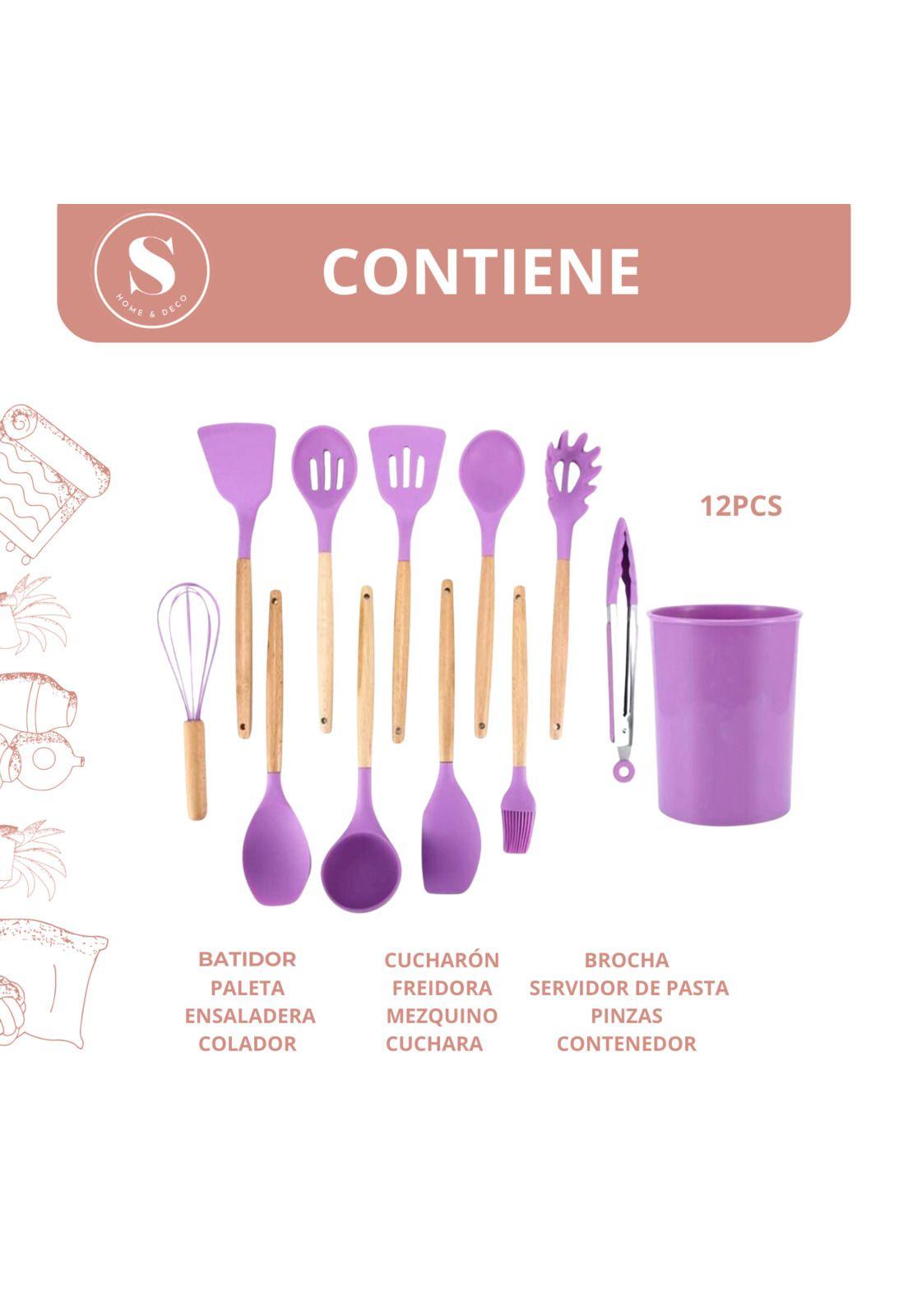 Set 11 Utensilios De Cocina Antiadherentes De Silicona-6