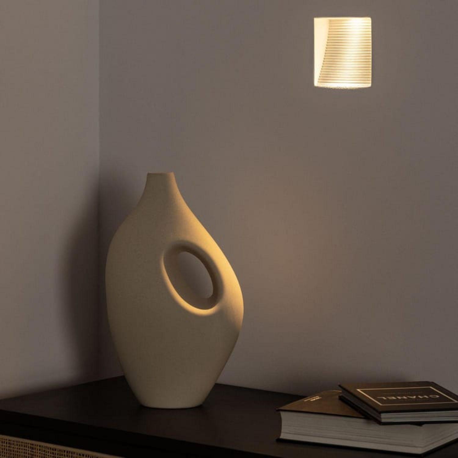 Florero Nórdico de Cerámica Jarré Blanco-4