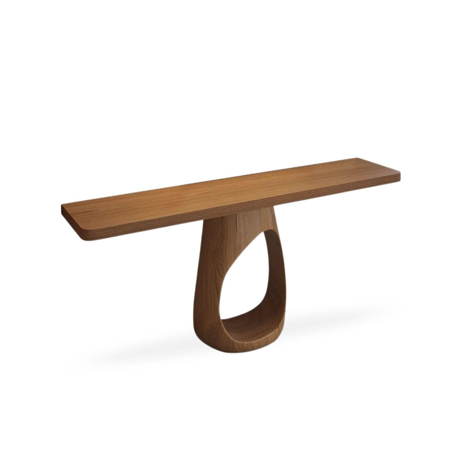 Mesa Arrimo Nido Madera Maciza Tono Nogal-7