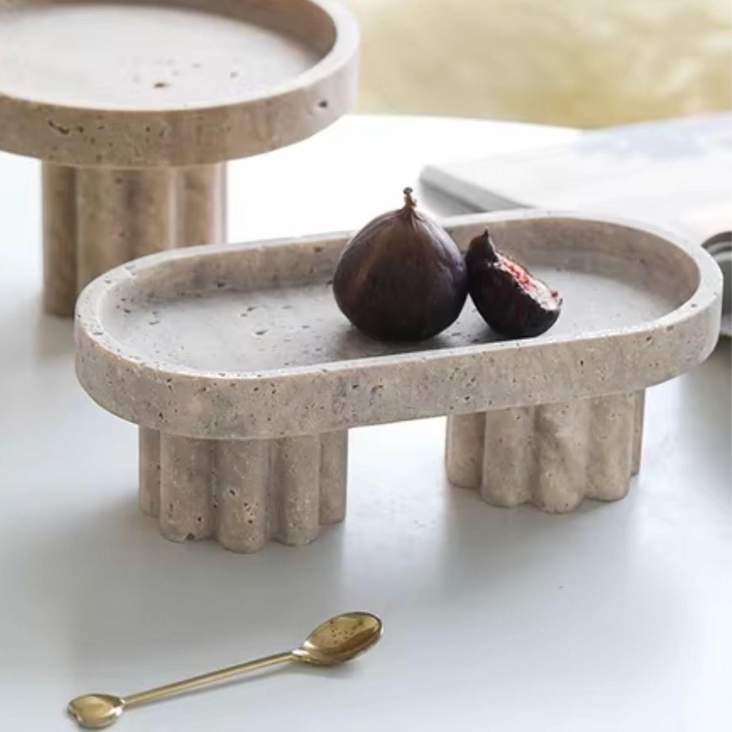 Bandeja Decorativa Estilo Mármol Travertino Greco-2