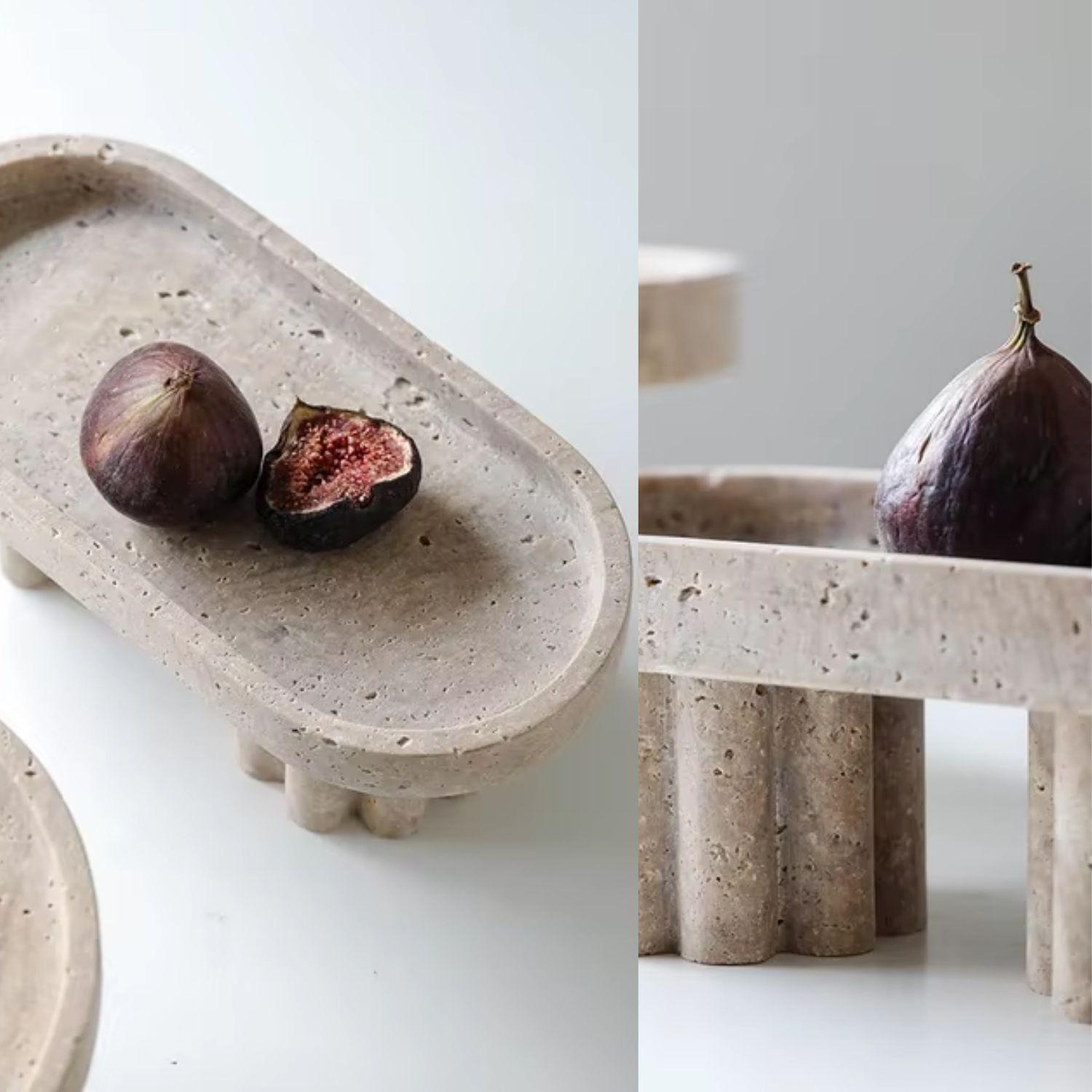 Bandeja Decorativa Estilo Mármol Travertino Greco-3