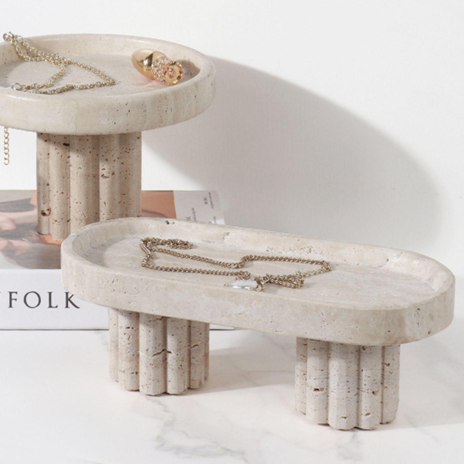 Bandeja Decorativa Estilo Mármol Travertino Greco-4