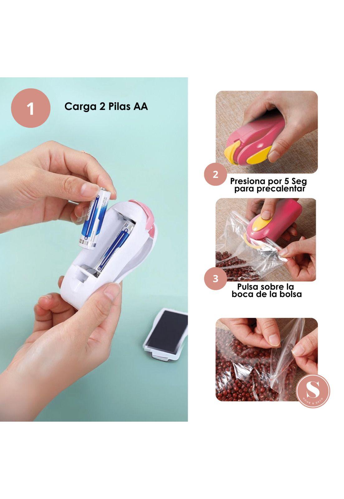 Mini Selladora de Bolsas Portátil Blanco-4