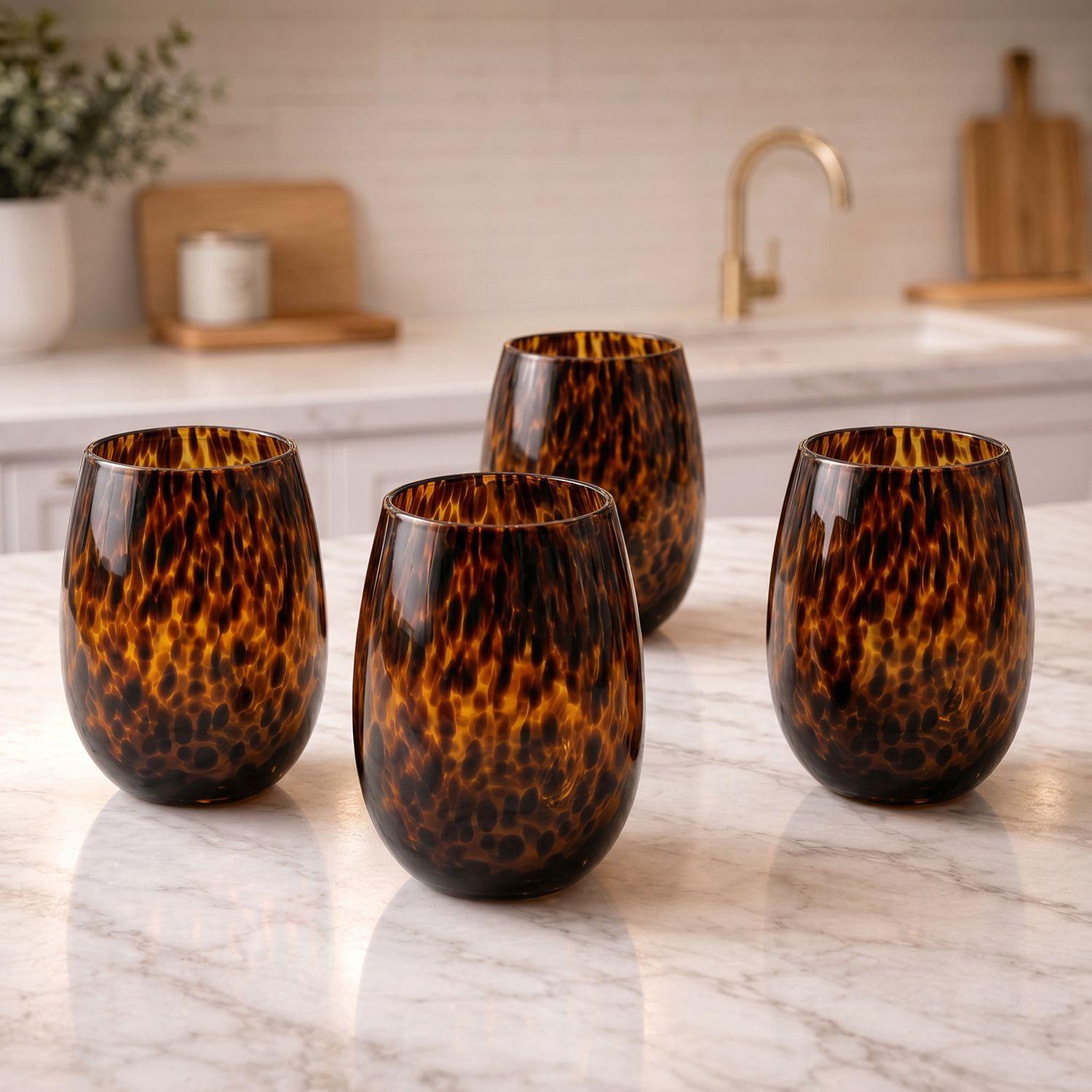 Set Decorativa de 4 Vasos de Vidrio Carey-5