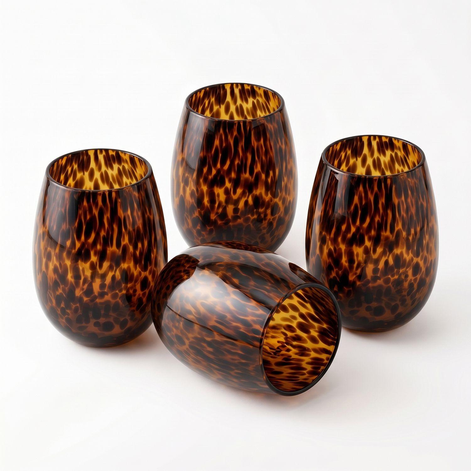 Set Decorativa de 4 Vasos de Vidrio Carey-6