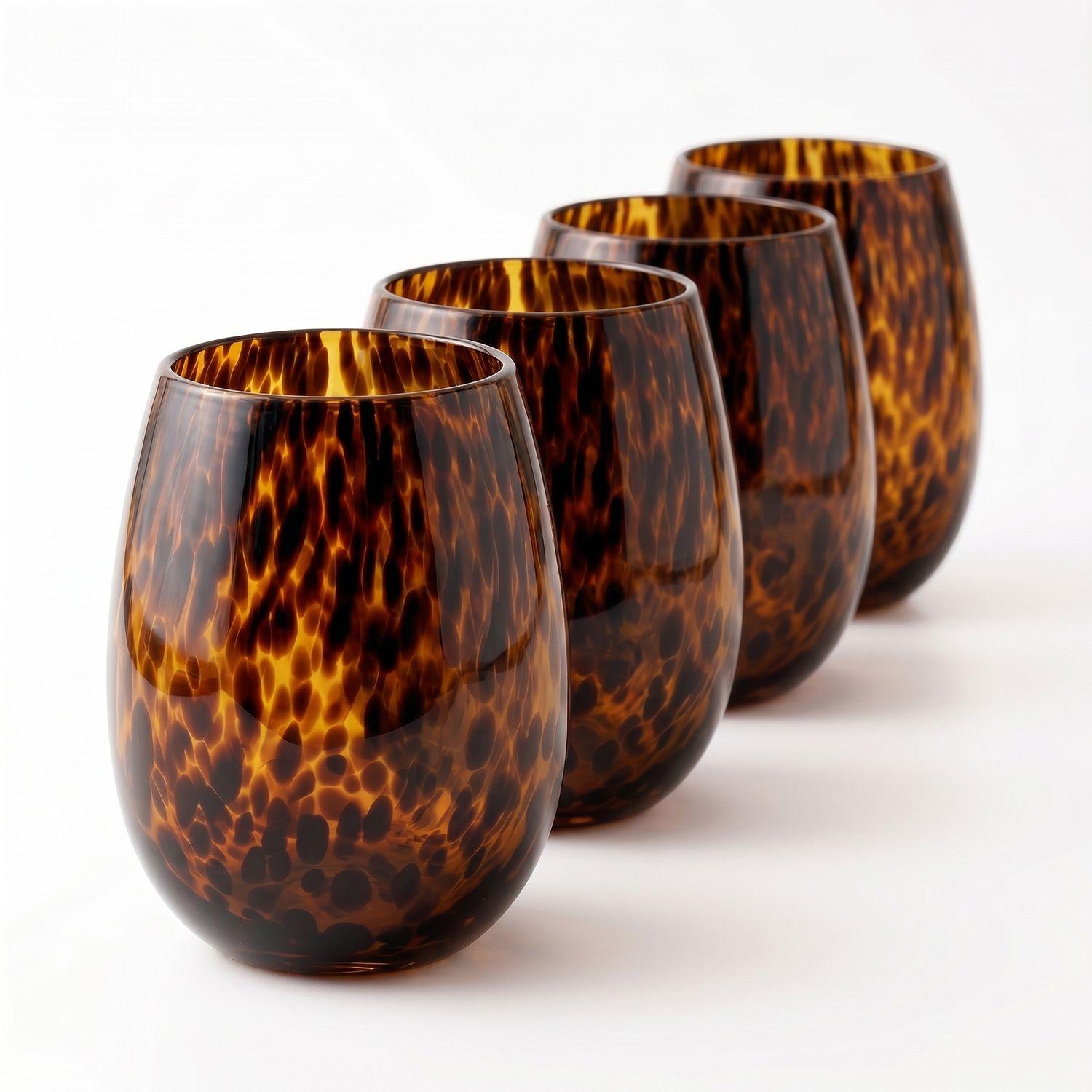 Set Decorativa de 4 Vasos de Vidrio Carey-7