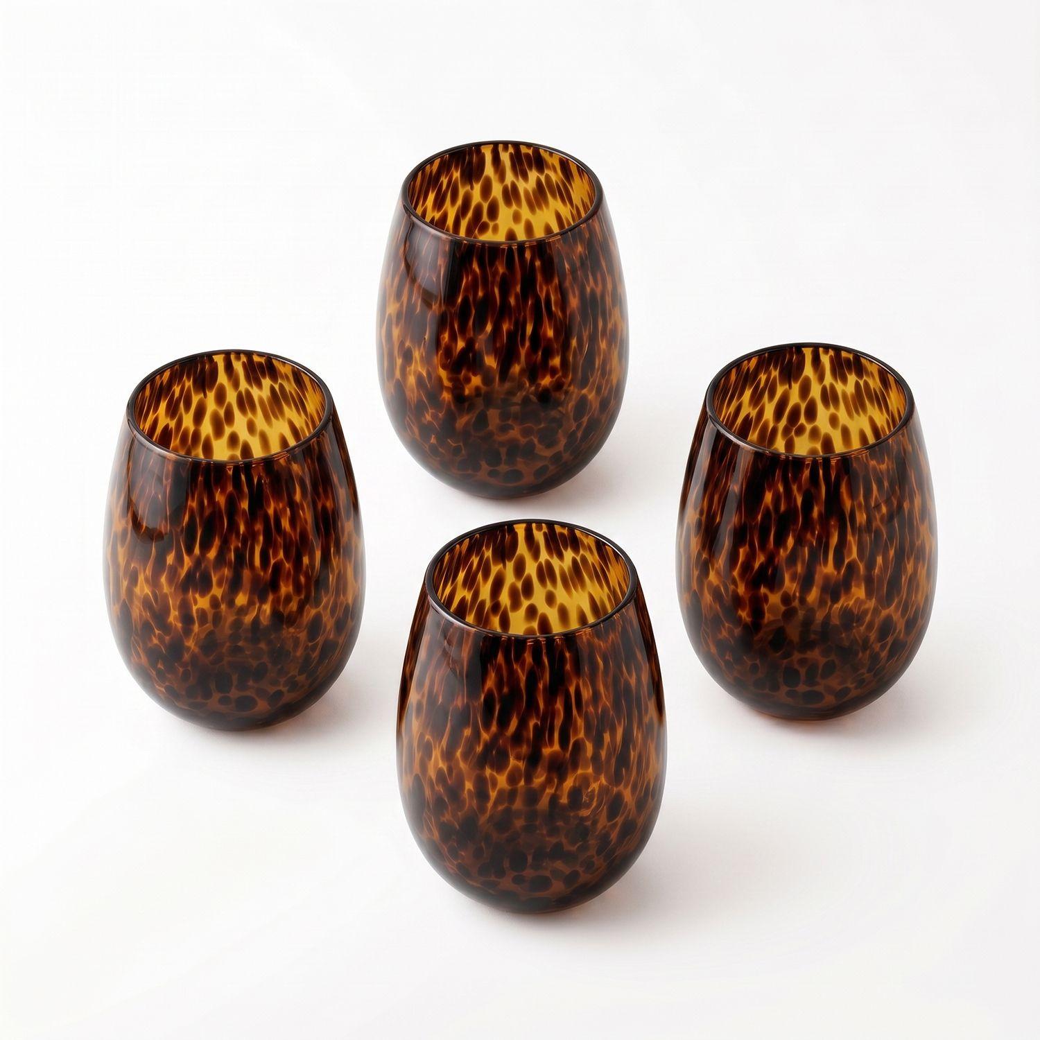 Set Decorativa de 4 Vasos de Vidrio Carey-8