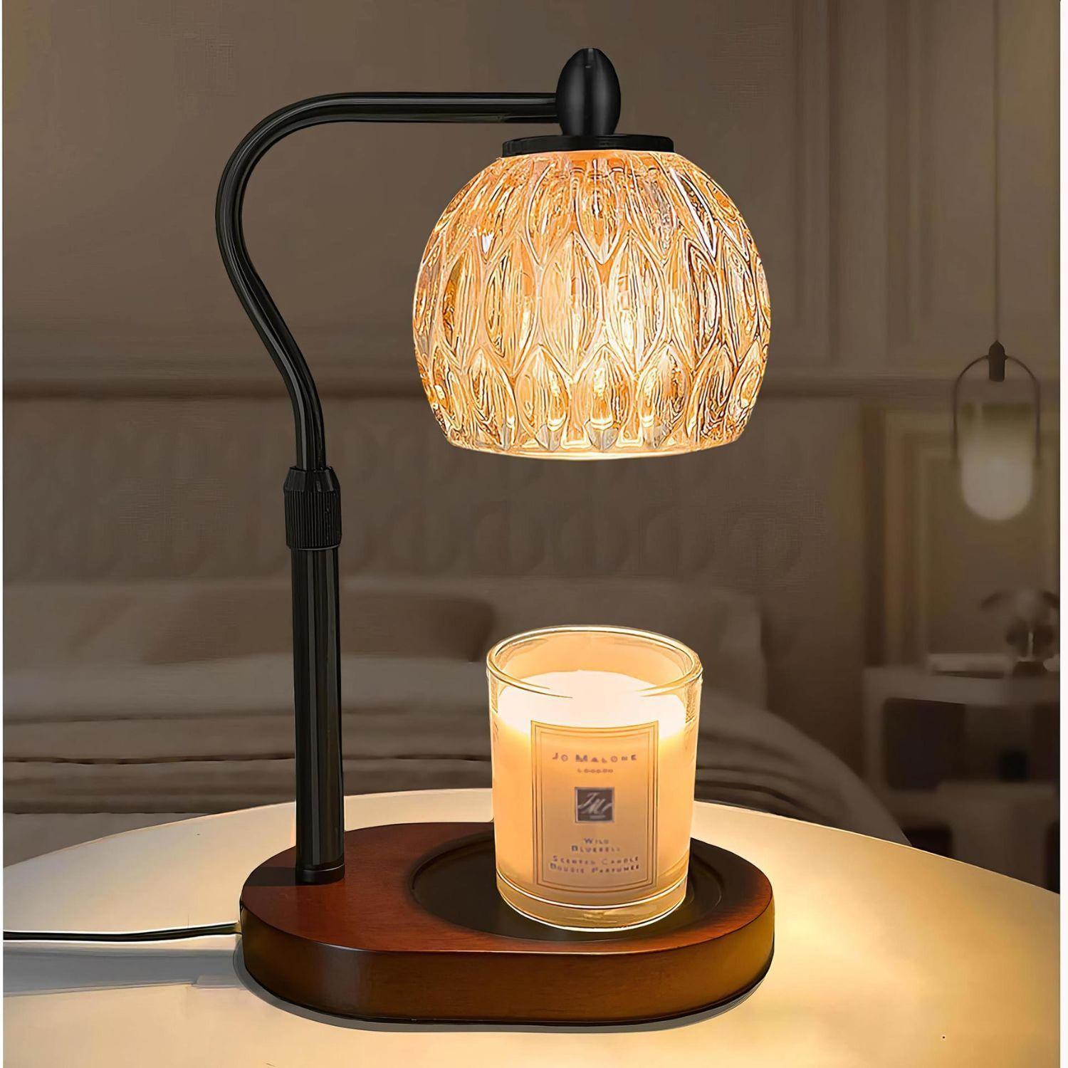 Lampara Calentadora de Velas Aromaticas Farol Negro-4