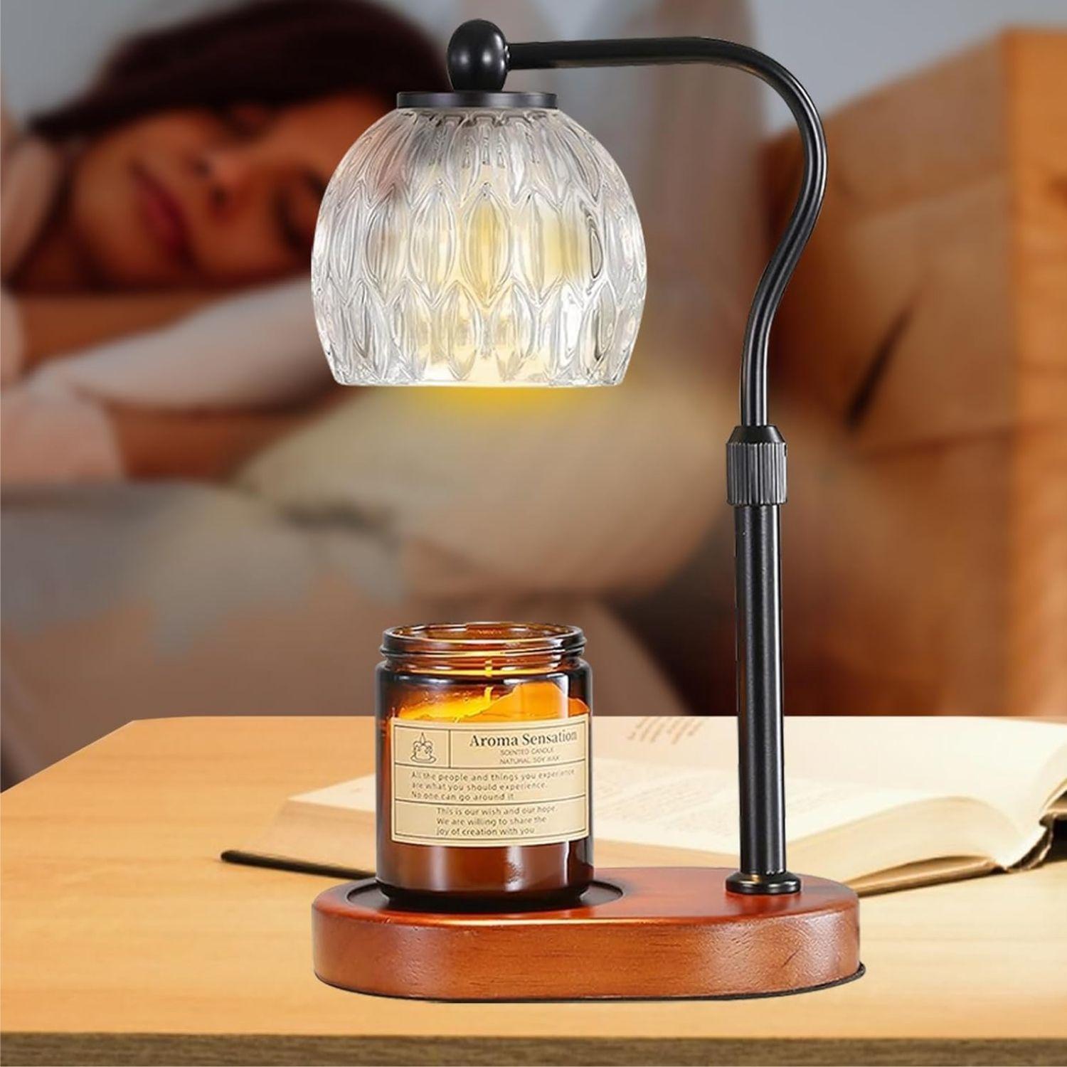 Lampara Calentadora de Velas Aromaticas Farol Negro-6