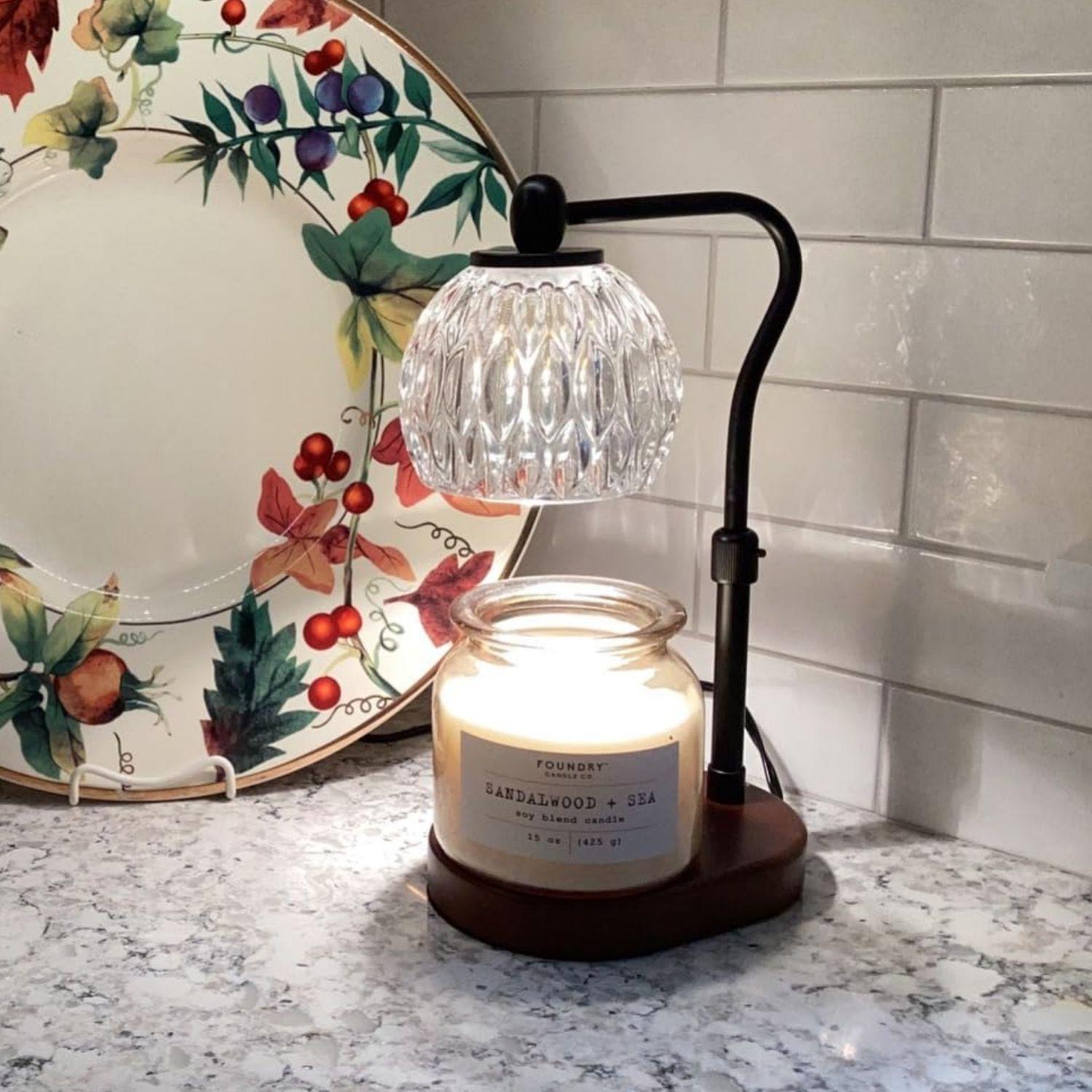 Lampara Calentadora de Velas Aromaticas Farol Negro-8