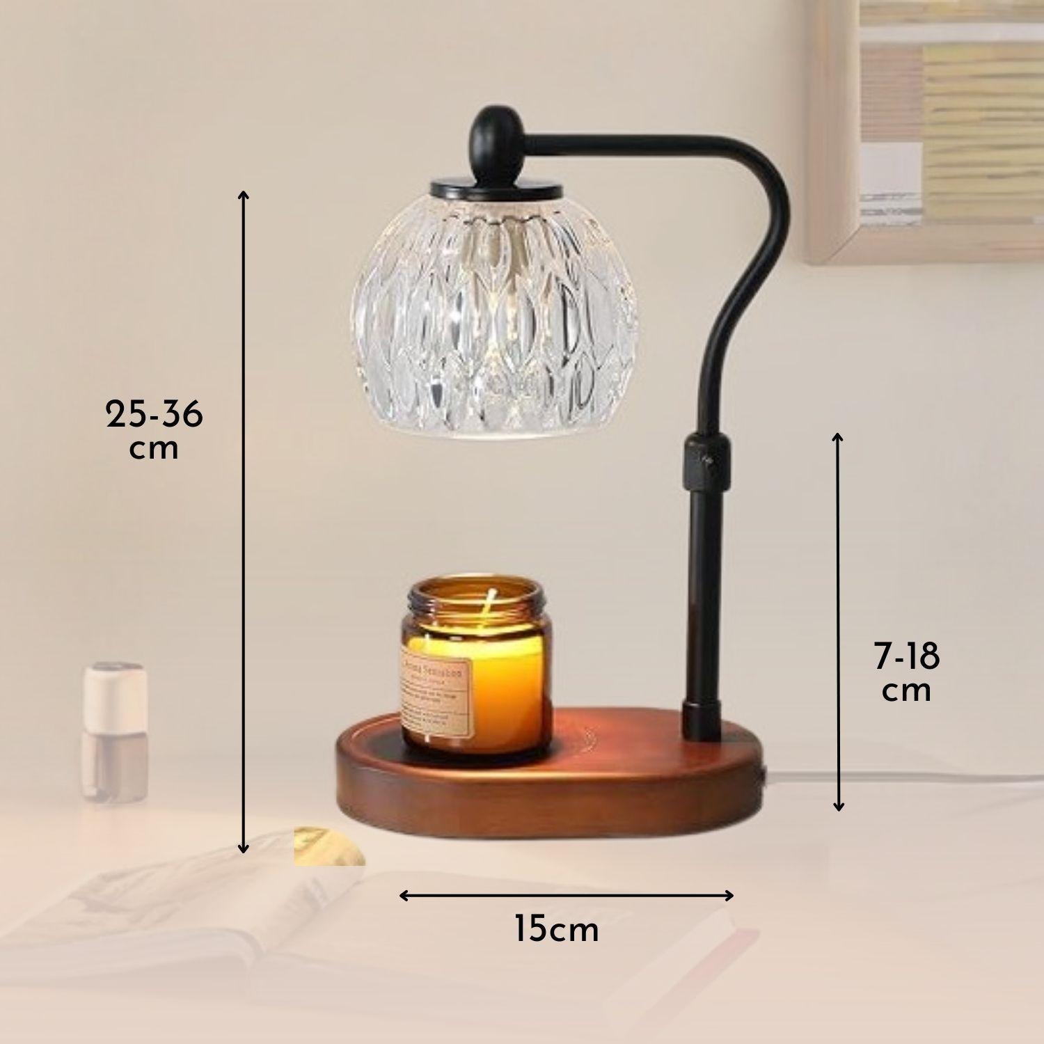 Lampara Calentadora de Velas Aromaticas Farol Negro-9