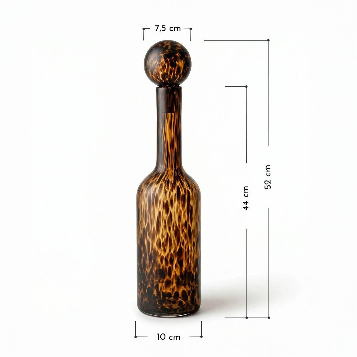 Botella decantadora de vidrio carey animal print de 52 cm-2