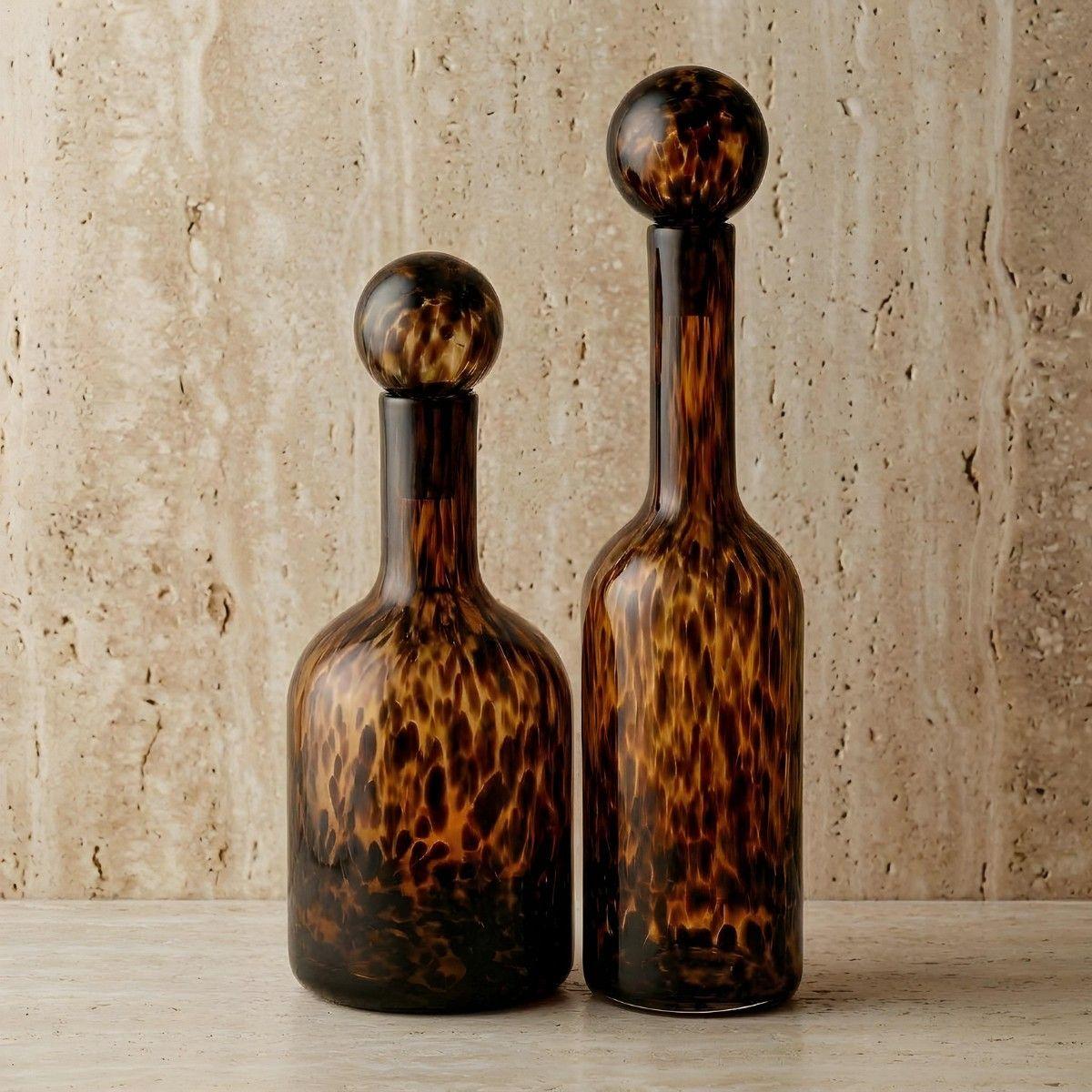 Botella decantadora de vidrio carey animal print de 52 cm-6