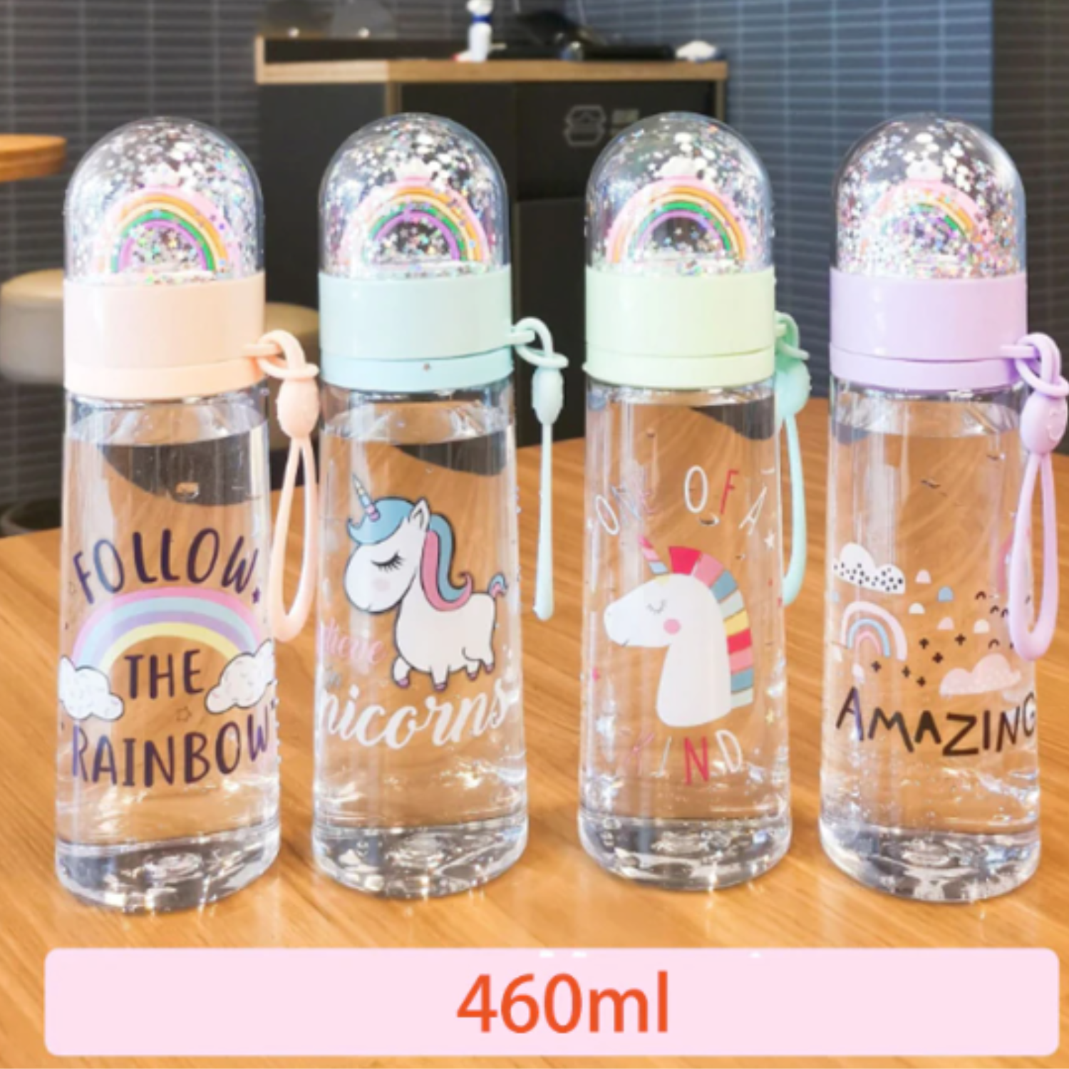 Vaso Arcoíris Kawaii Color Celeste-5