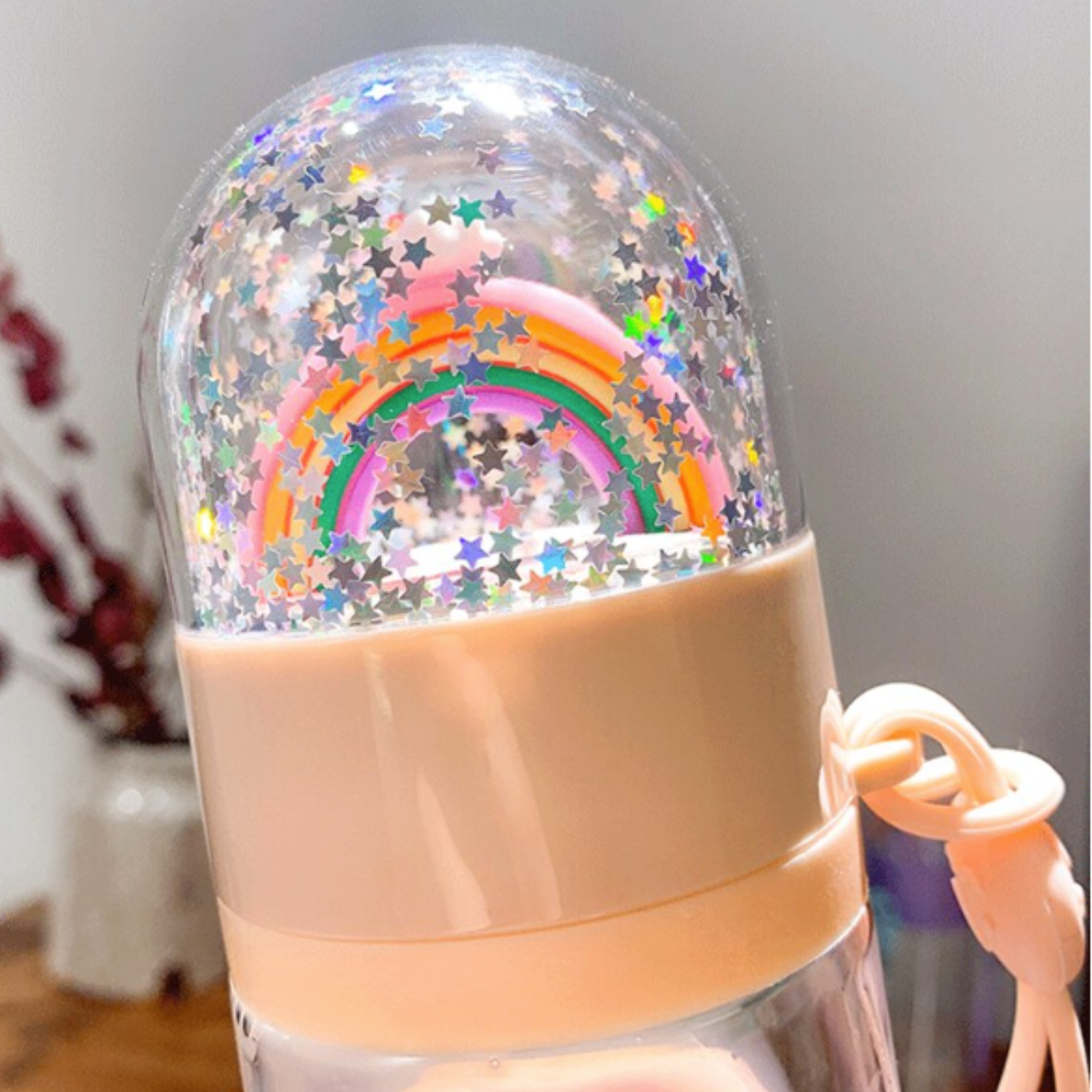 Vaso Arcoíris Kawaii Color Celeste-6
