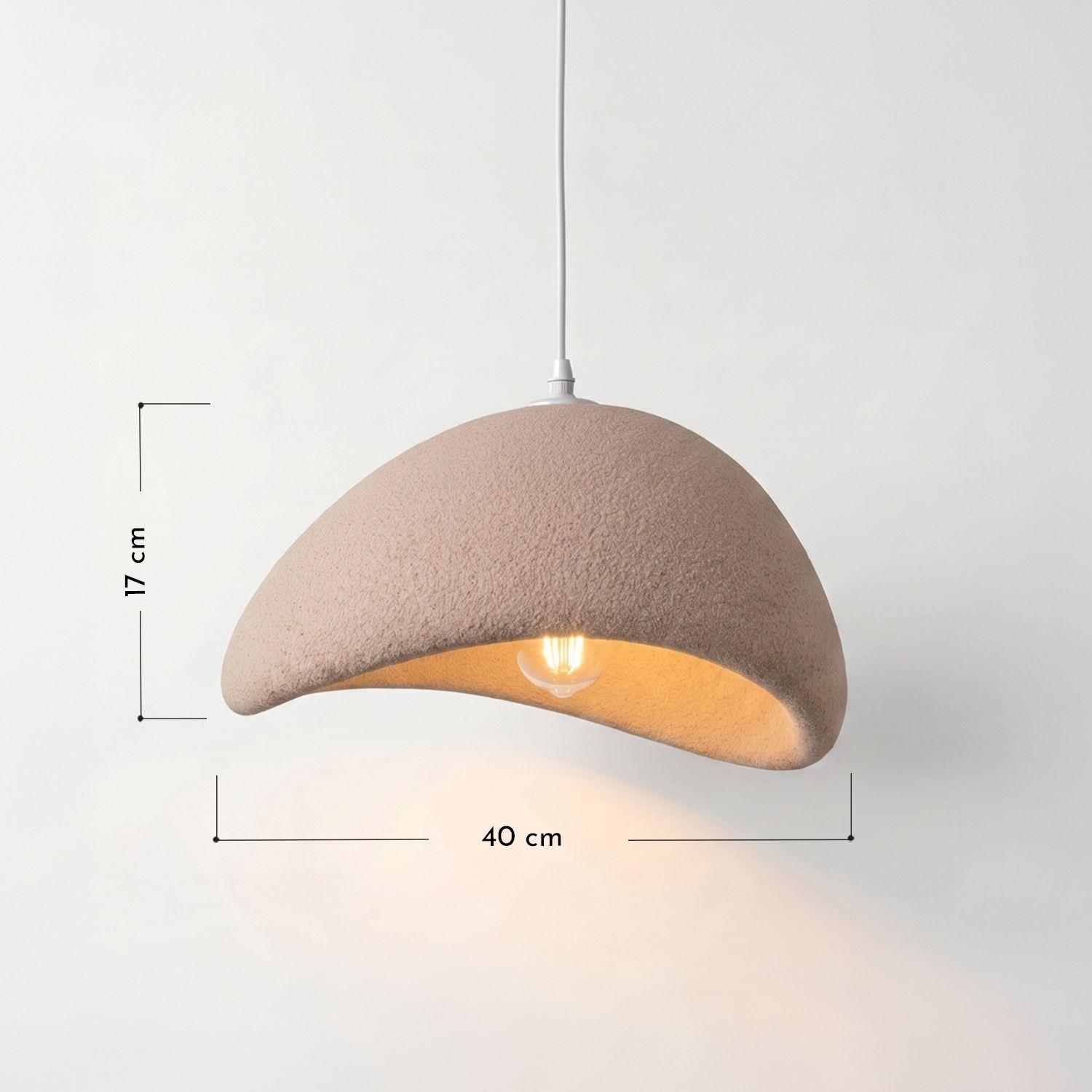 Lámpara Colgante Techo Wabi Sabi Arena 40cm Japandi-2