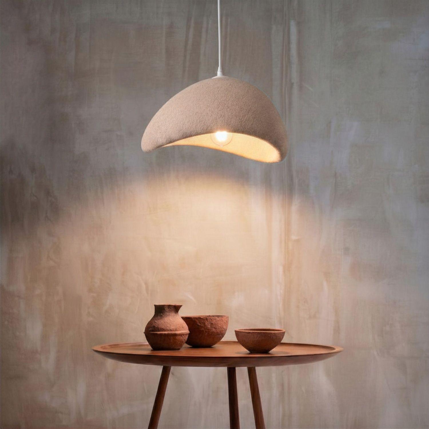 Lámpara Colgante Techo Wabi Sabi Arena 40cm Japandi-9