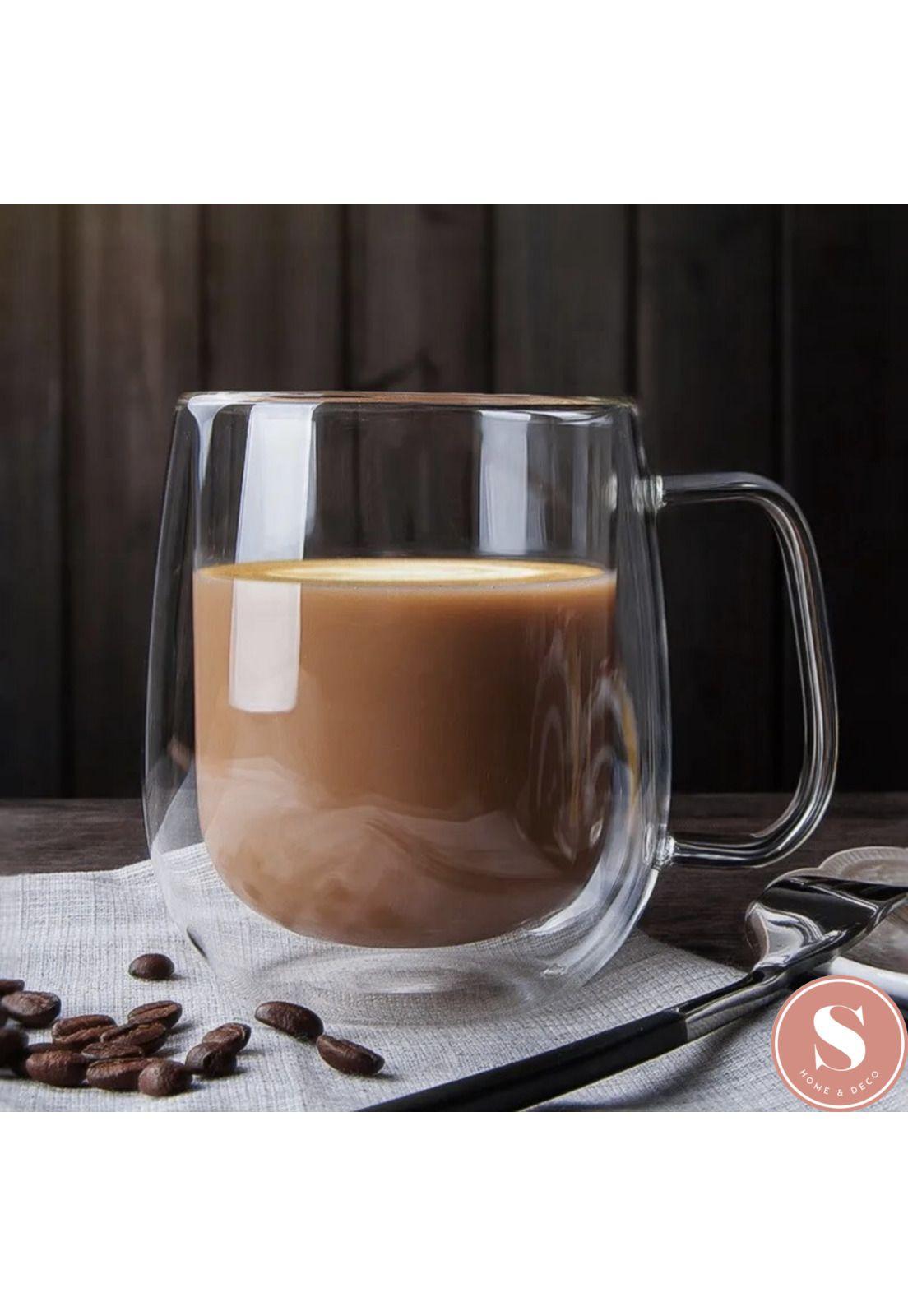 Taza De Doble Cubierta de Vidrio 350 ml -2