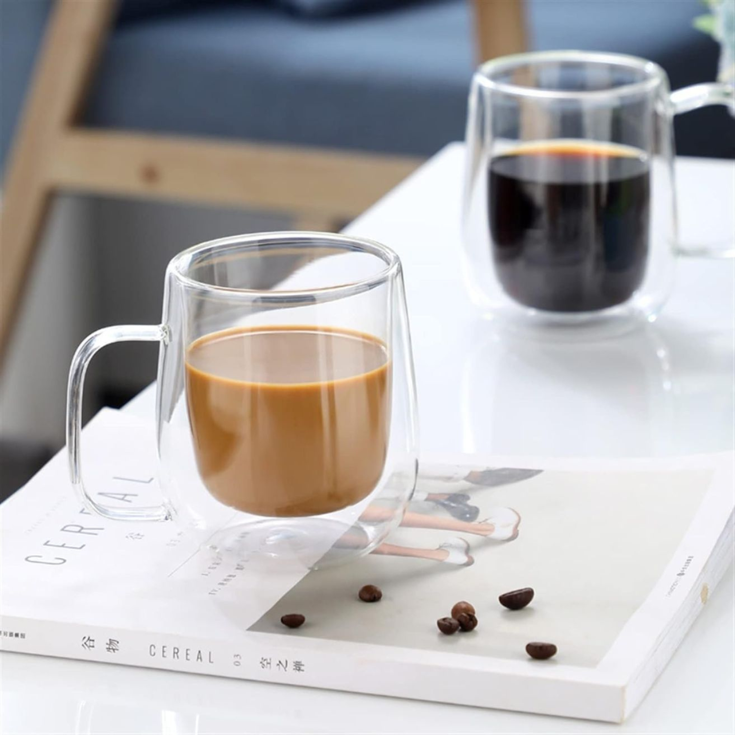 Set 4 Tazas Doble Pared Vidrio 350 ml-5