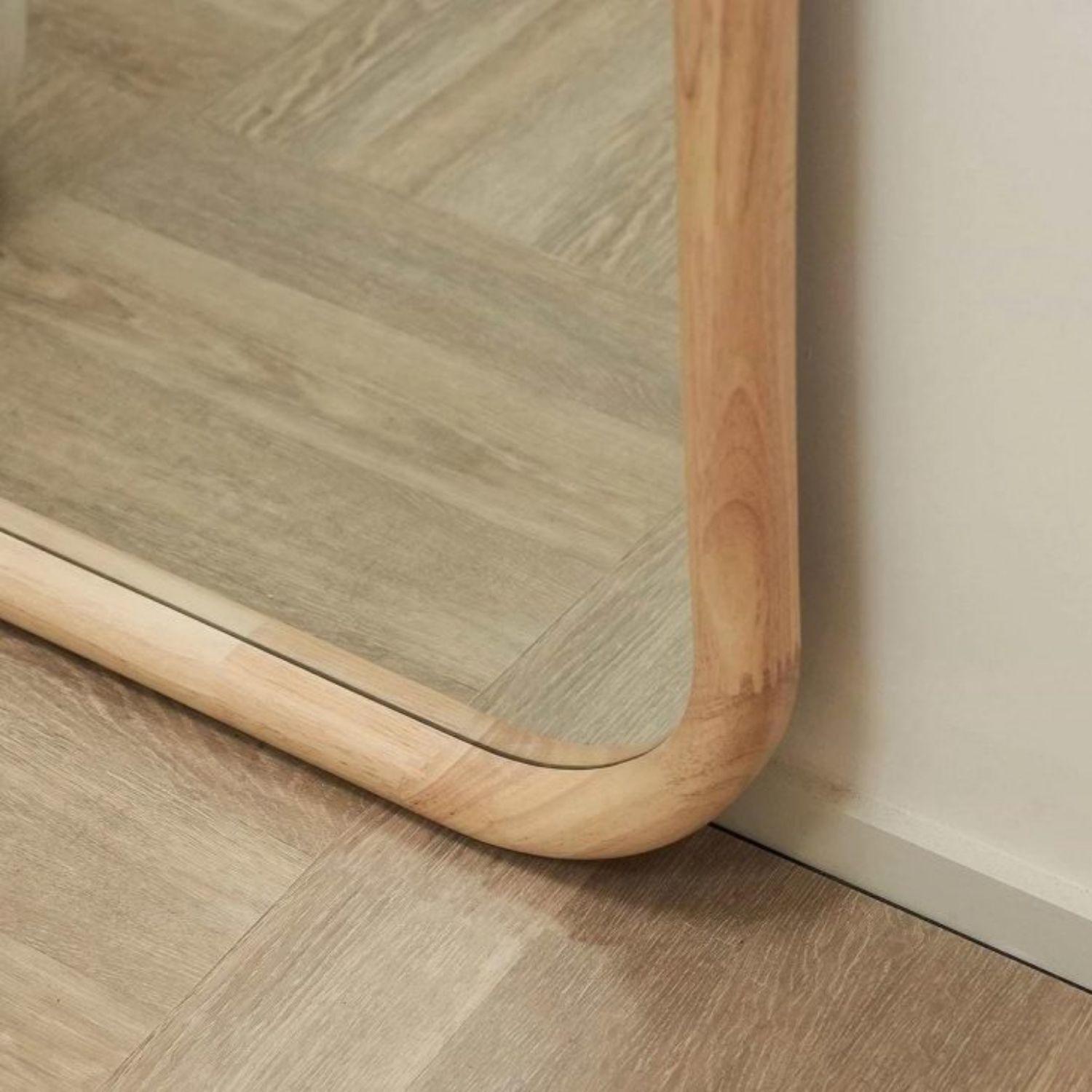 Espejo Irregular Cuerpo Entero Madera Color Abedul 200x100cm-4