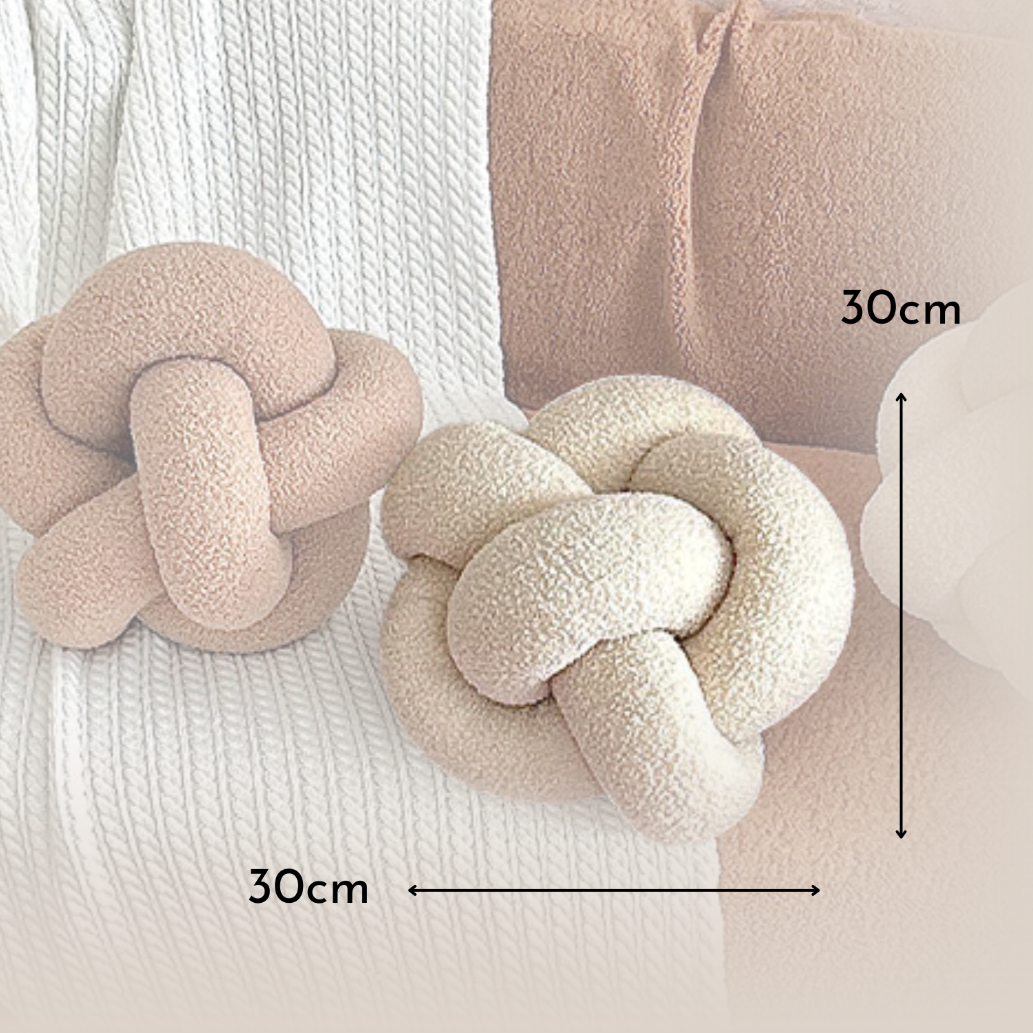 Cojin Nudo Crema Bouclé Deco-7