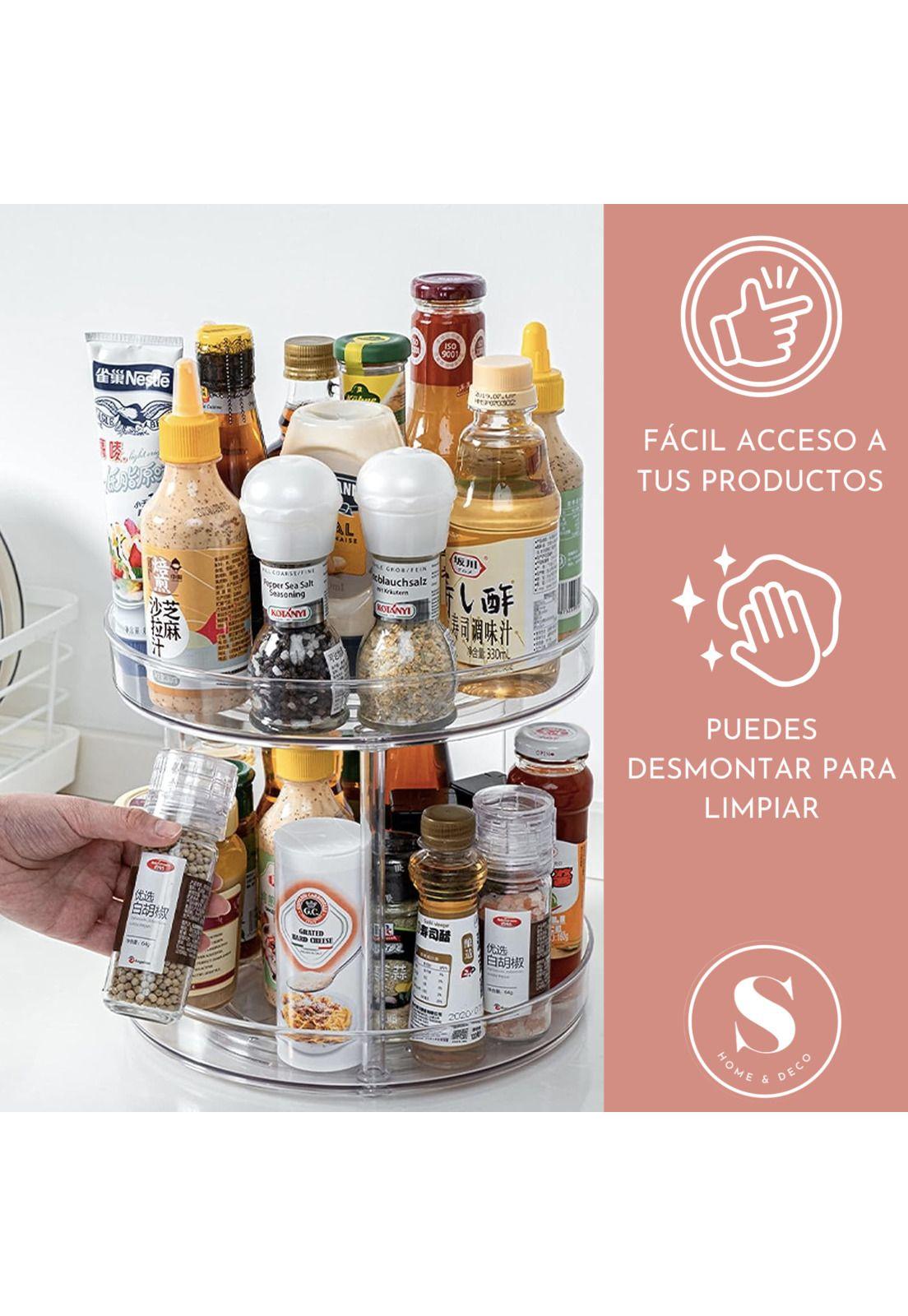 Organizador Estante Giratorio Despensa Cocina 2 Pisos-4