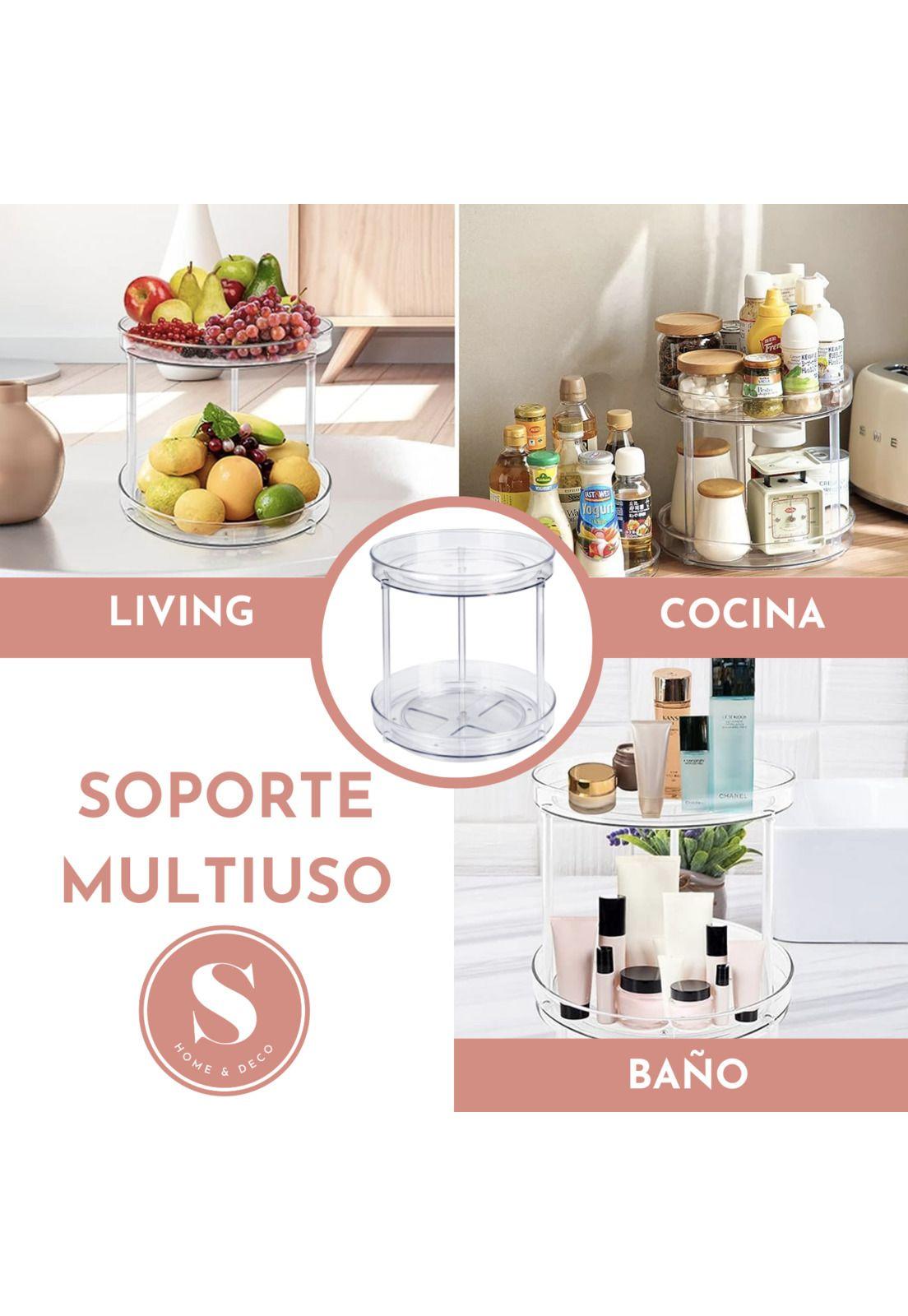 Organizador Estante Giratorio Despensa Cocina 2 Pisos-5